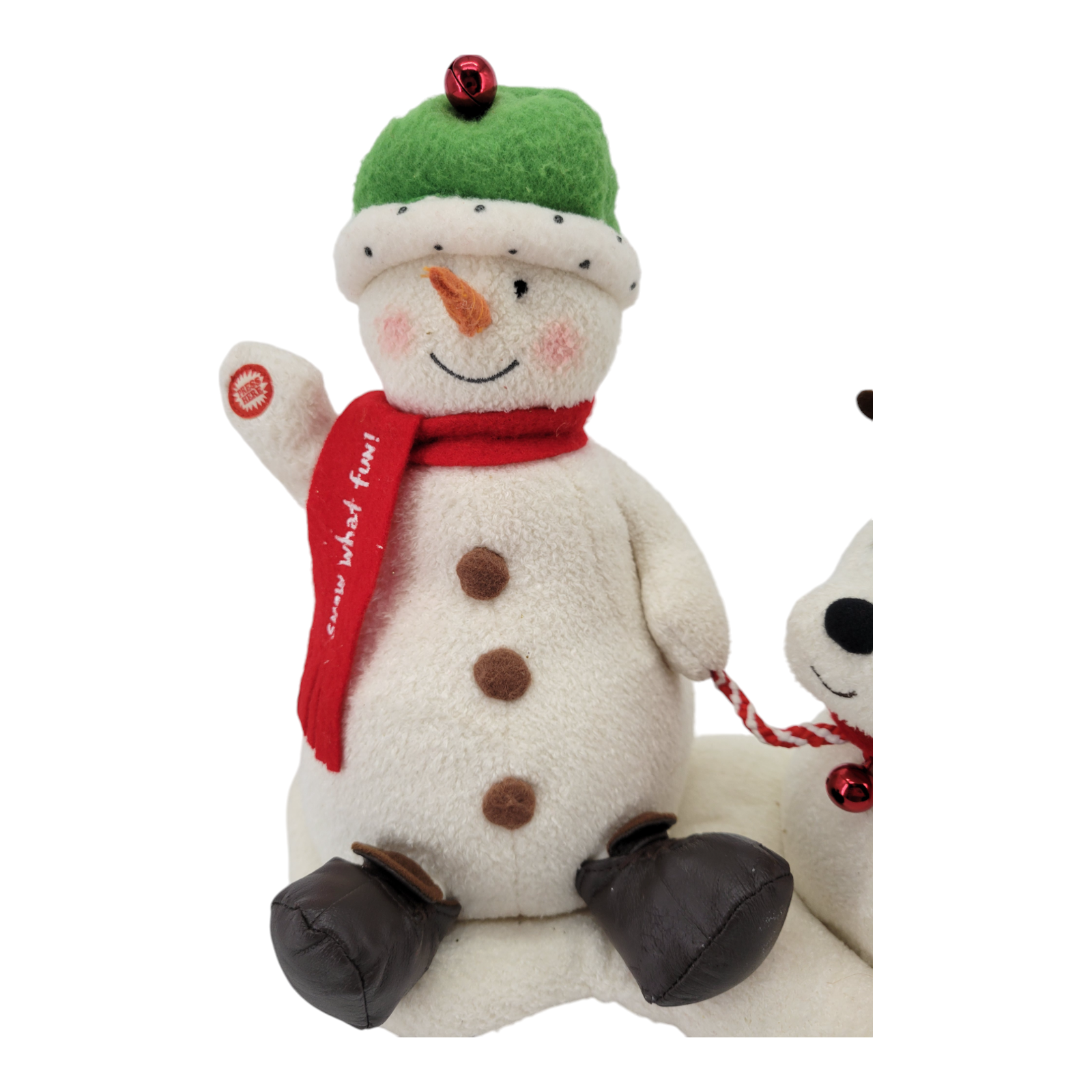 Hallmark 2004 Snow What Fun Jingle Pals Animated Snowman Puppy Techno Plush