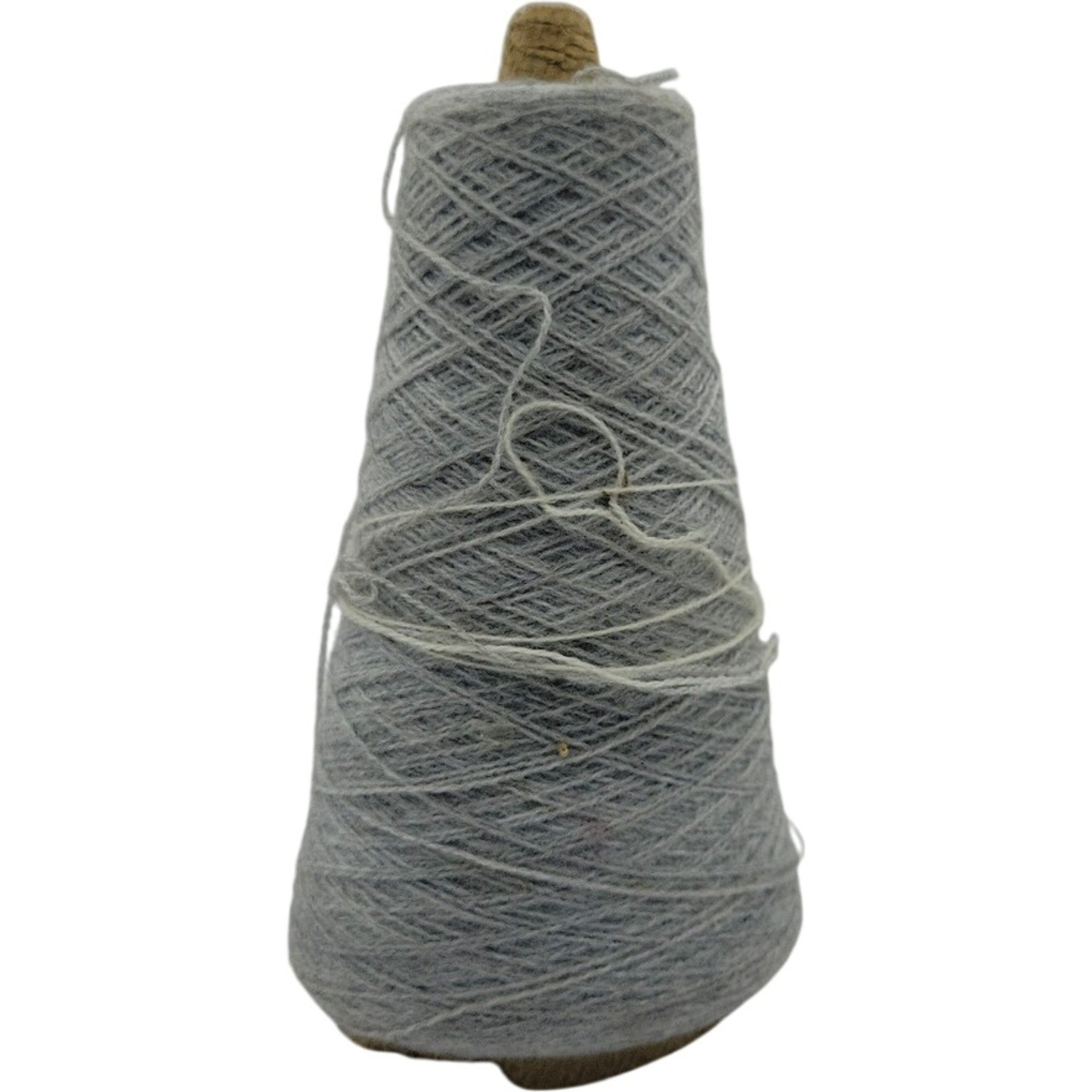 Vintage Acrylic Weaving Knitting Yarn 2/24 Silver Grey 13458