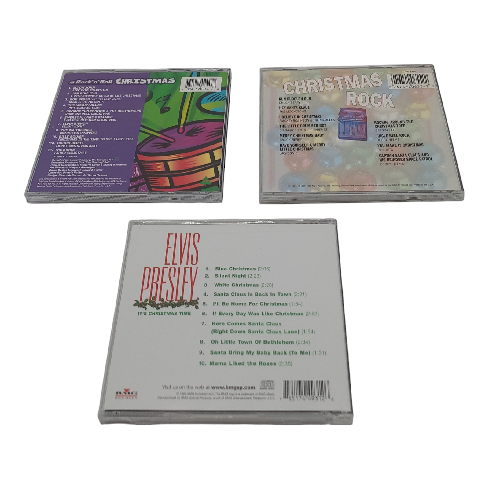 Elvis Christmas Rock A Rock and Roll Christmas 3 Music CD Bundle