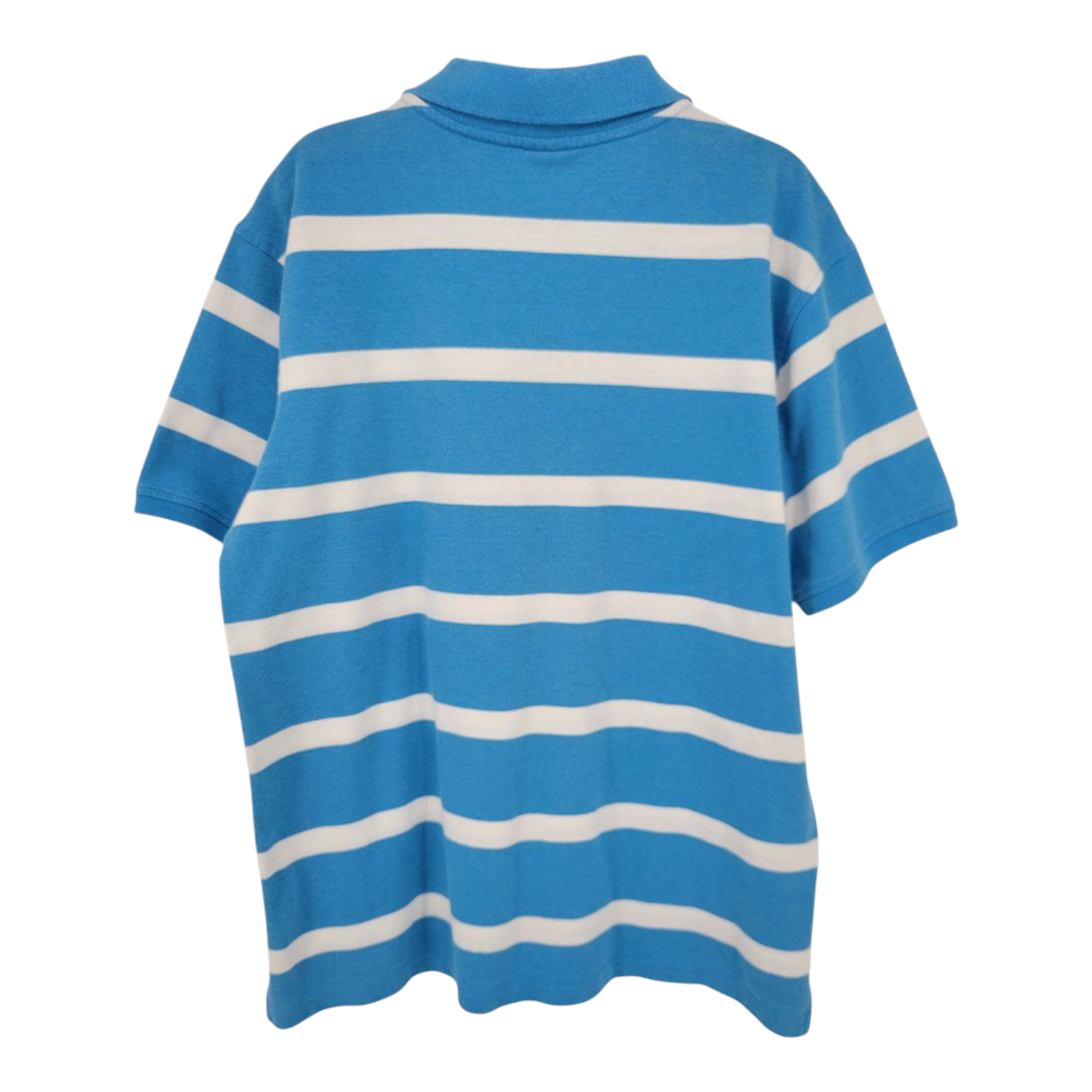 Bugle Boy Blue White Striped Polo Shirt Mens Size M