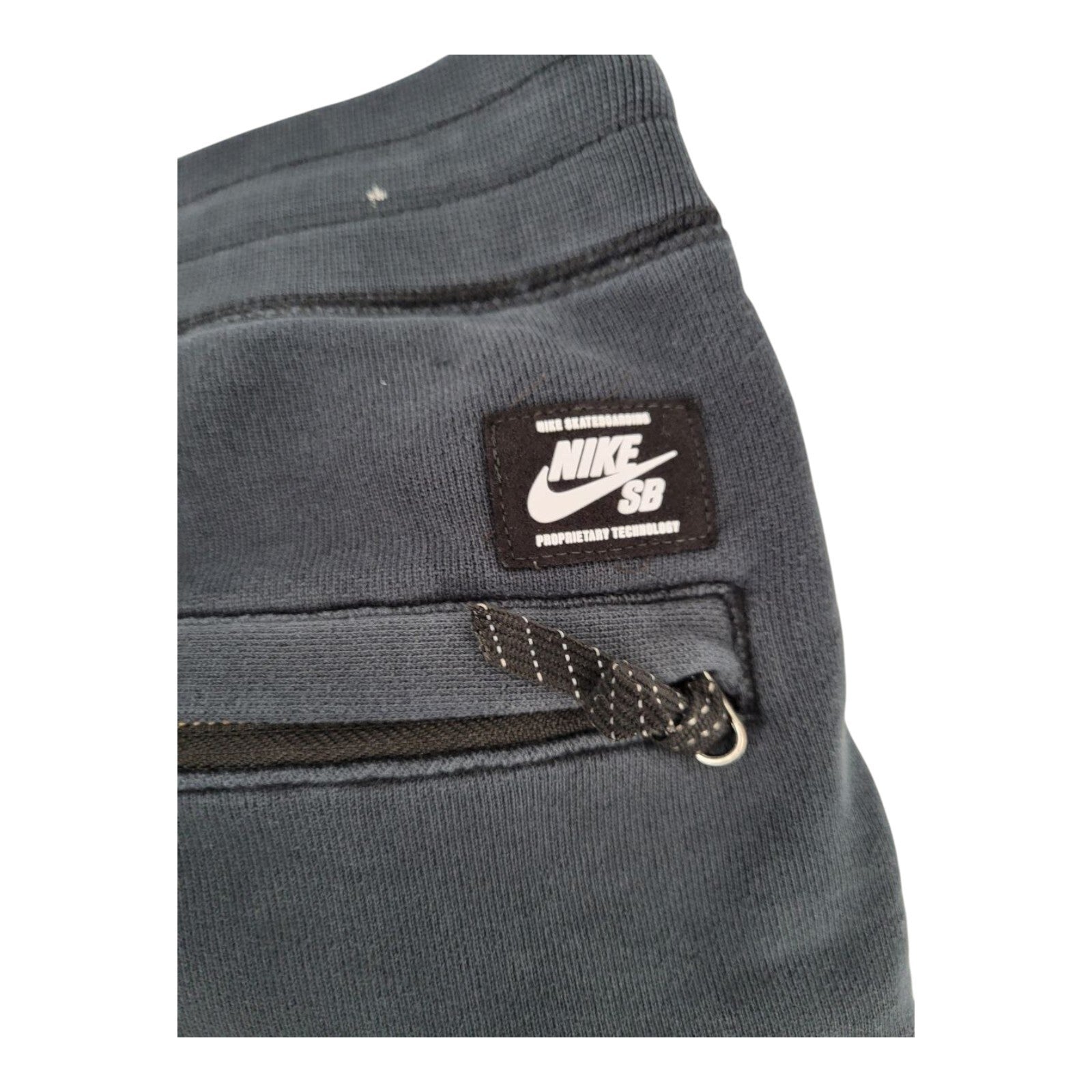 Nike SB Mens Fleece Joggers Black Skateboarding Pants Size 32x23.5