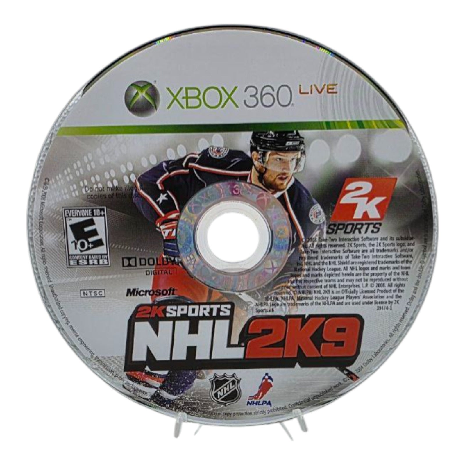 Xbox 360 NHL 2K9 Game Complete with Manual Tested Rick Nash Cover