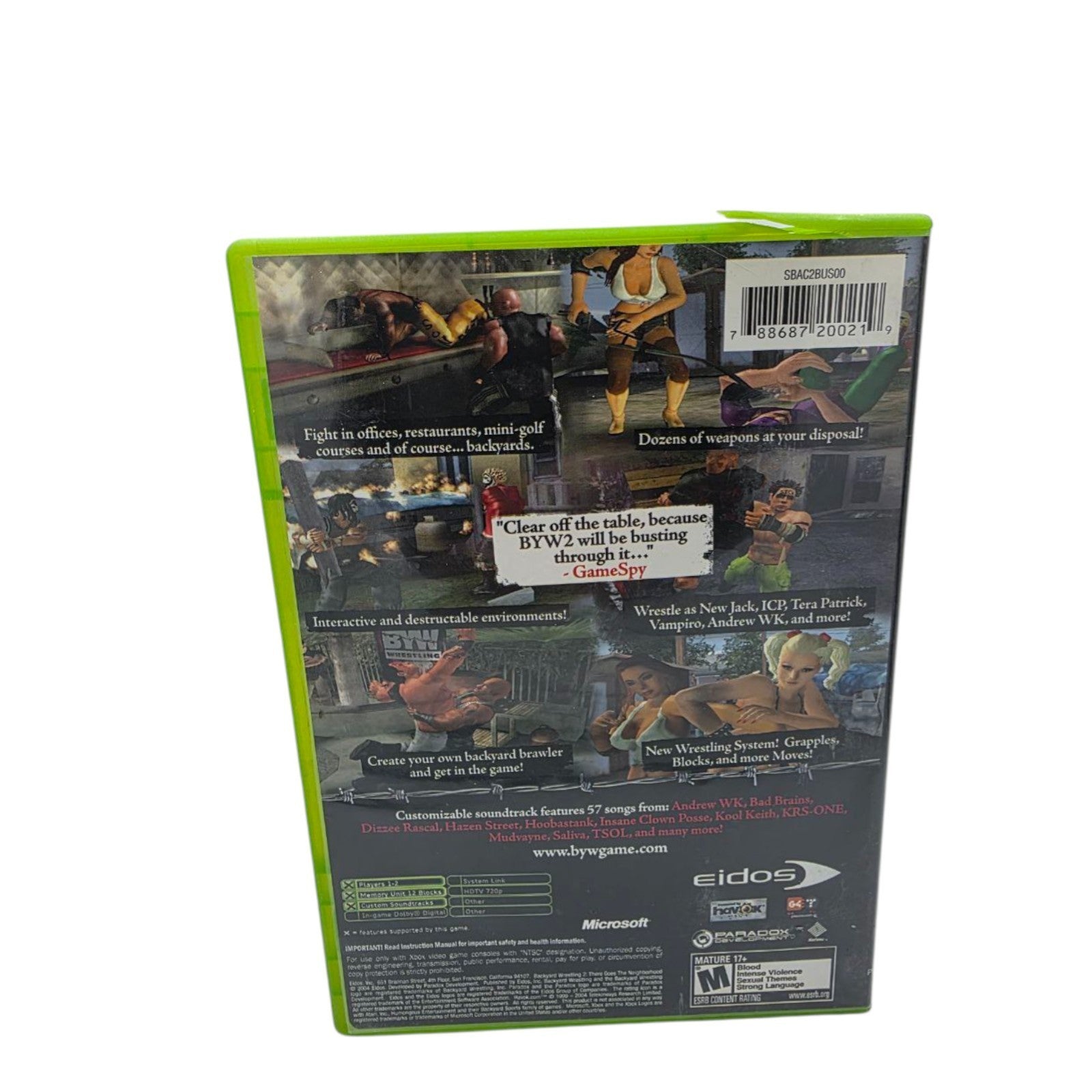 Backyard Wrestling 2: There Goes the Neighborhood Xbox 2004 Complete CIB