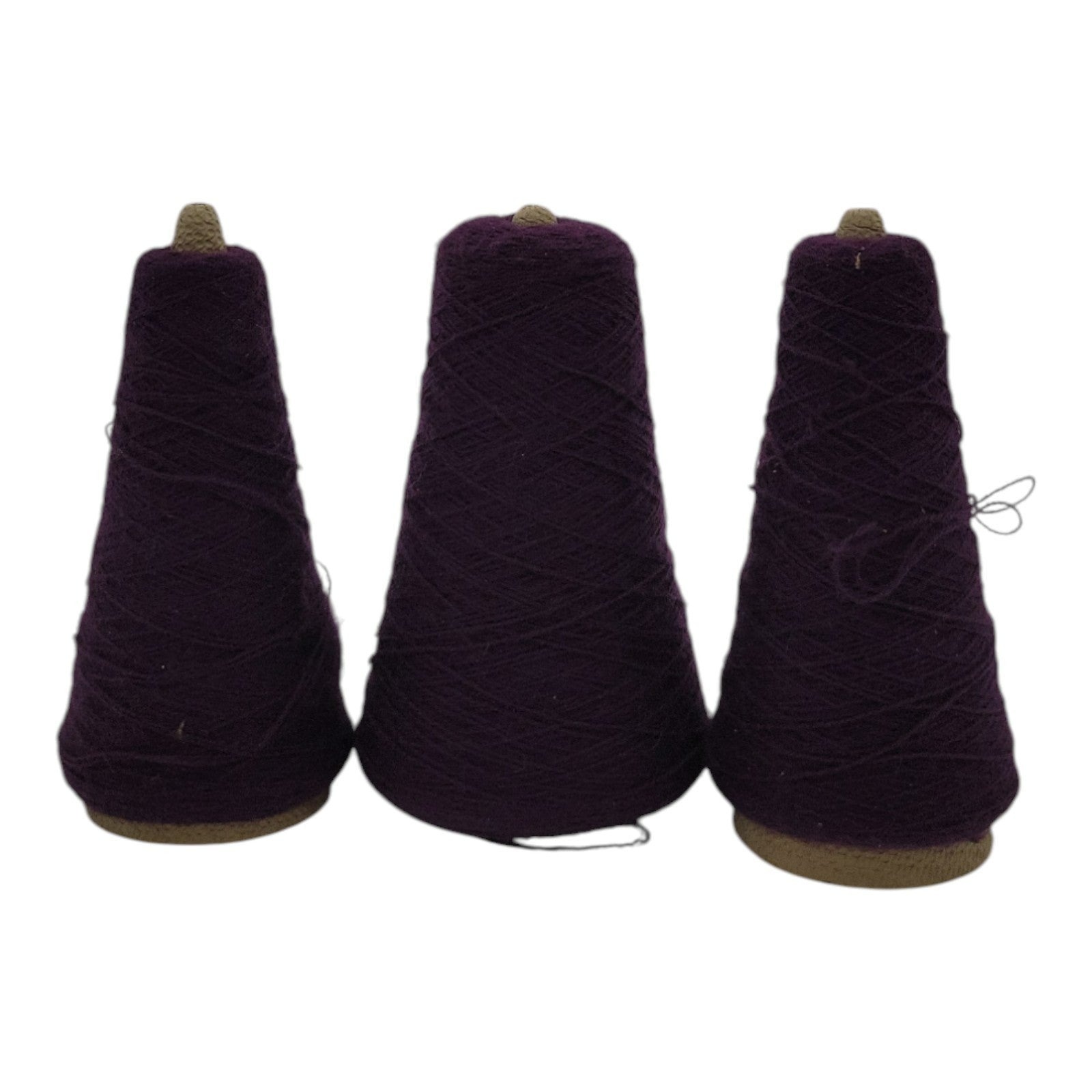Vintage Unbranded Purple 9589 Yarn Cone Lot of 3
