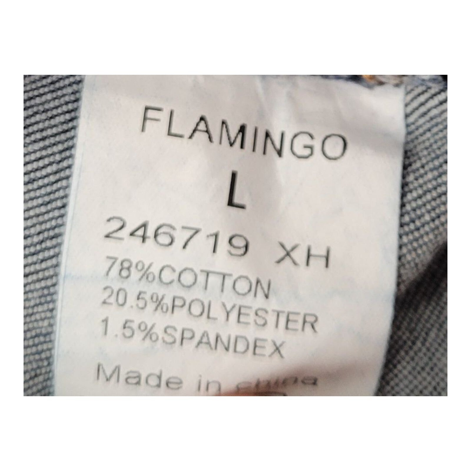Flamingo Womens Stretch Denim Straight Leg Jeans Blue Size L