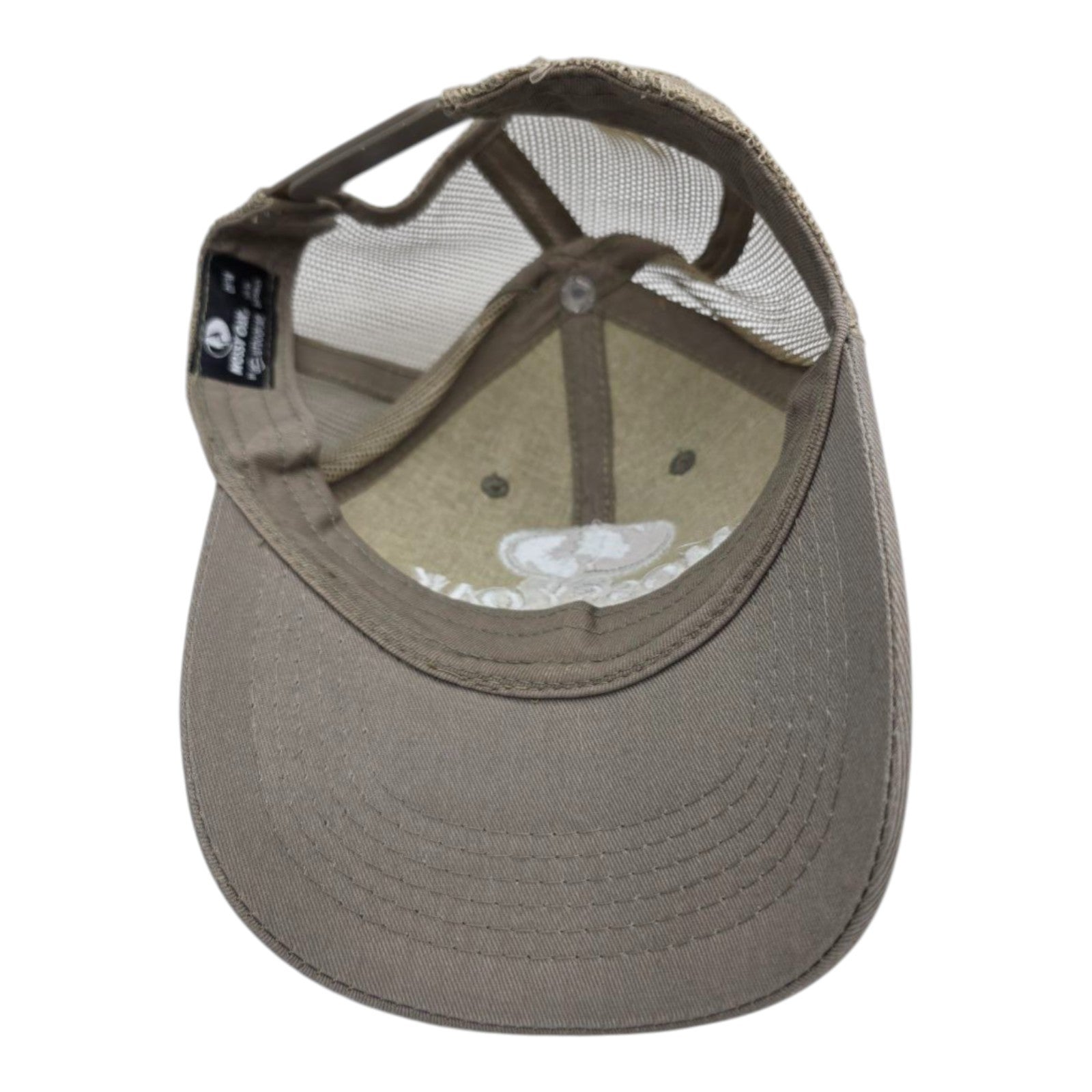 Mossy Oak Fishing Khaki Trucker Hat Mesh Back Snapback Cap One Size