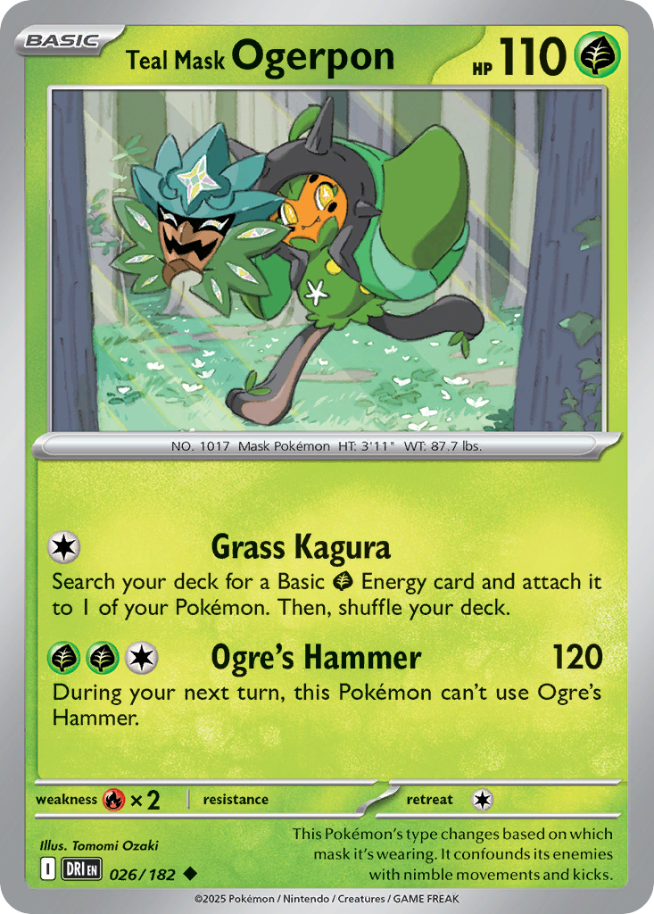 Teal Mask Ogerpon 26/182 Destined Rivals