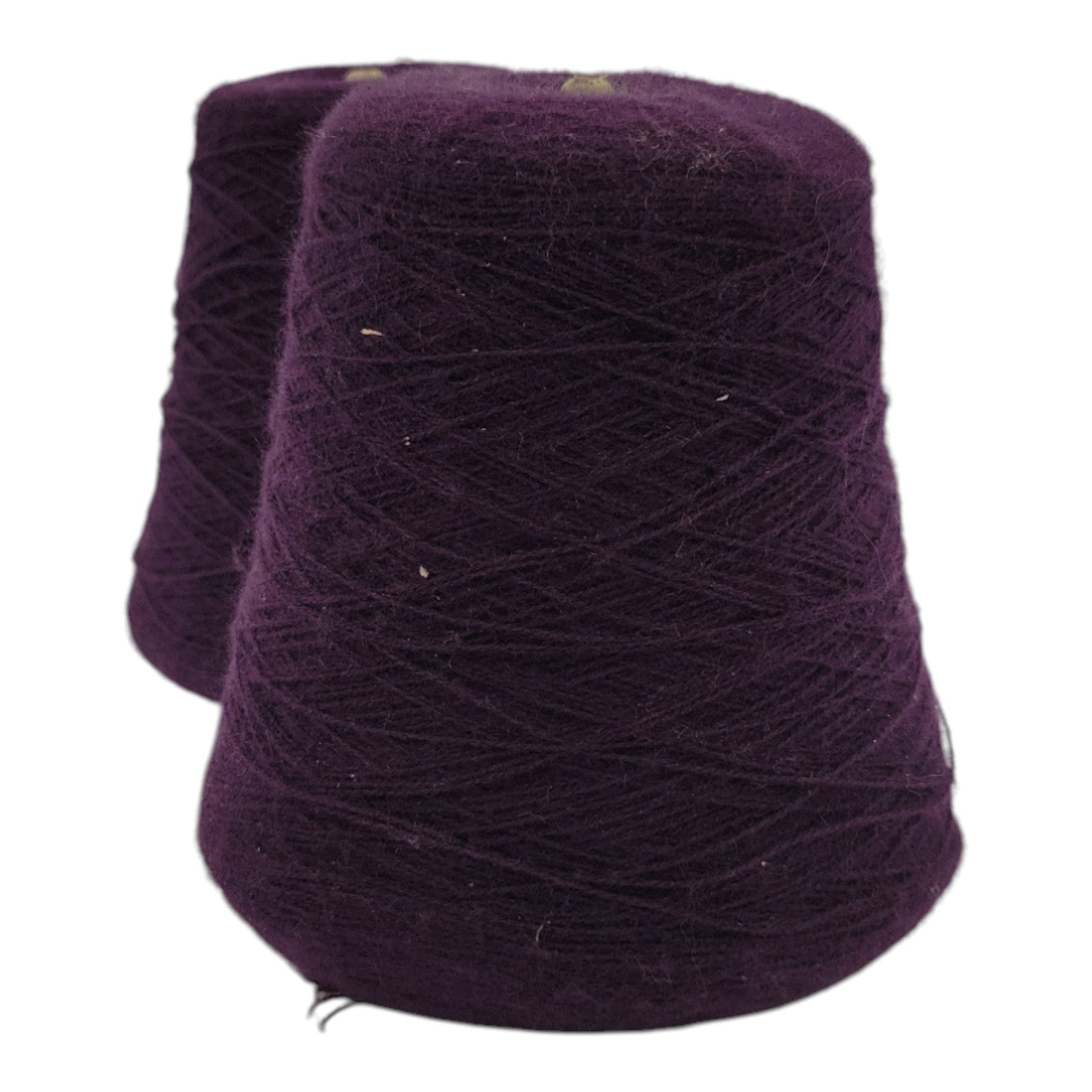 Vintage Unbranded Purple 9589 Yarn Cone Lot of 2
