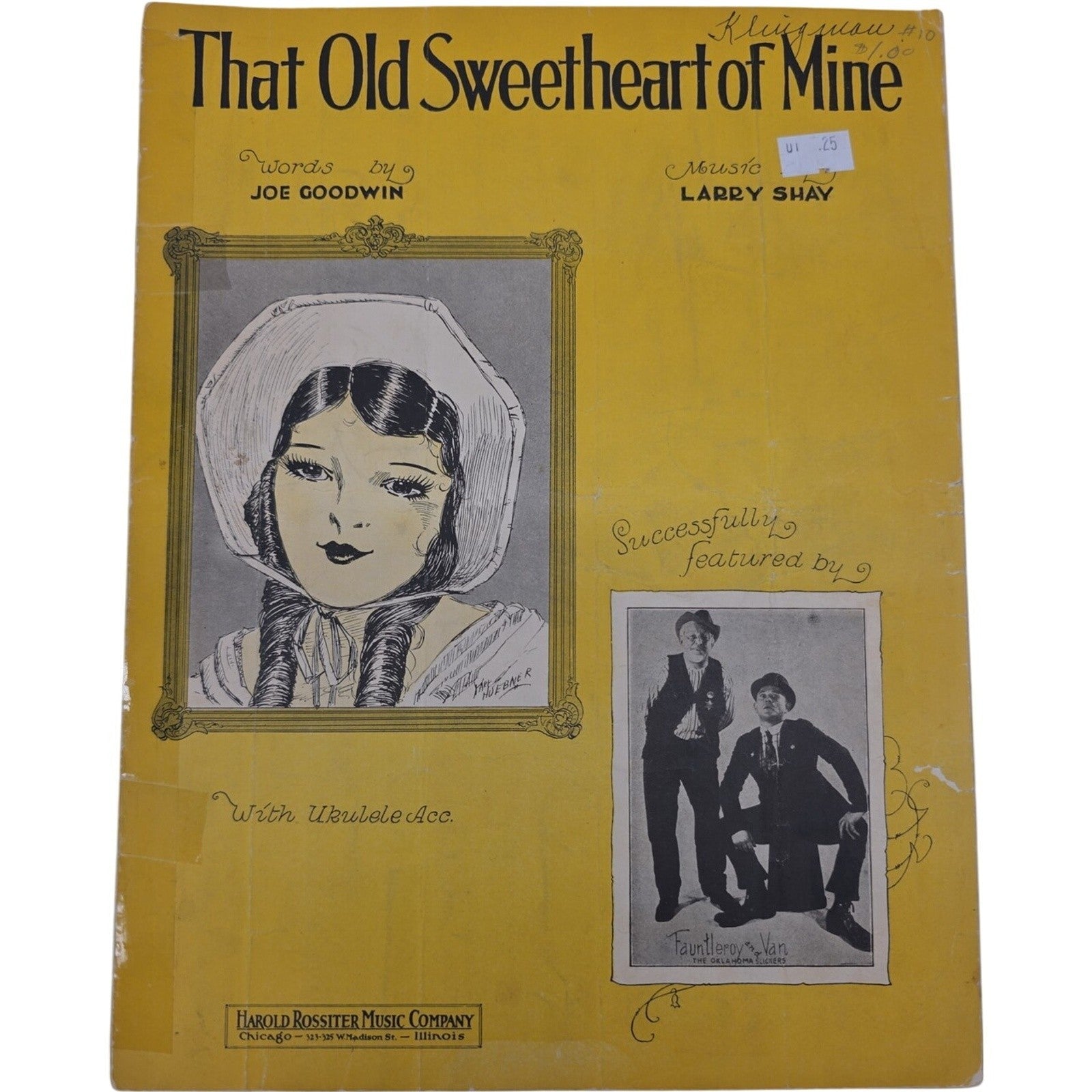 Vintage That Old Sweetheart of Mine Vintage Sheet Music by Goodwin & Shay 1928