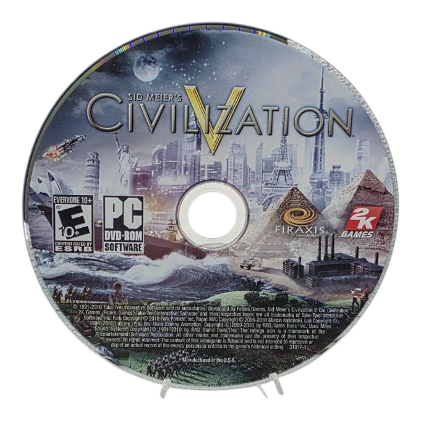 Sid Meier's Civilization V PC DVD-ROM Game 2010 Complete CIB 2K Games Tested