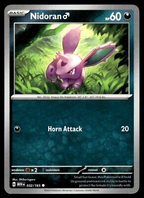 Pokemon 2023 Scarlet & Violet 151 Nidoran Common #32 Near Mint Card