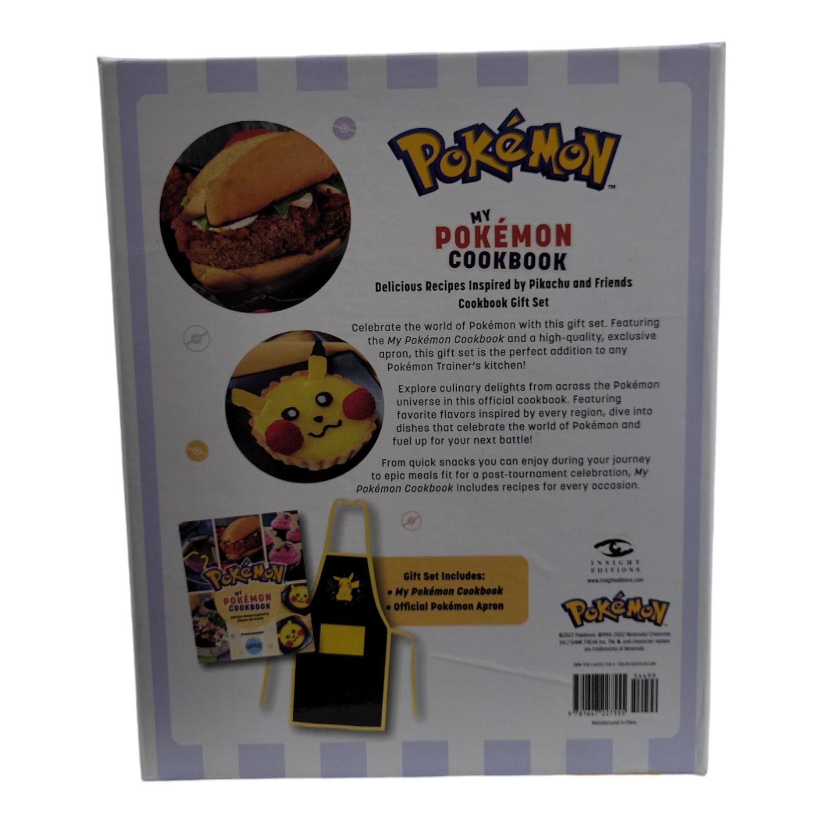 My Pokémon Cookbook Gift Set with Apron Recipes Inspired by Pikachu and Friends