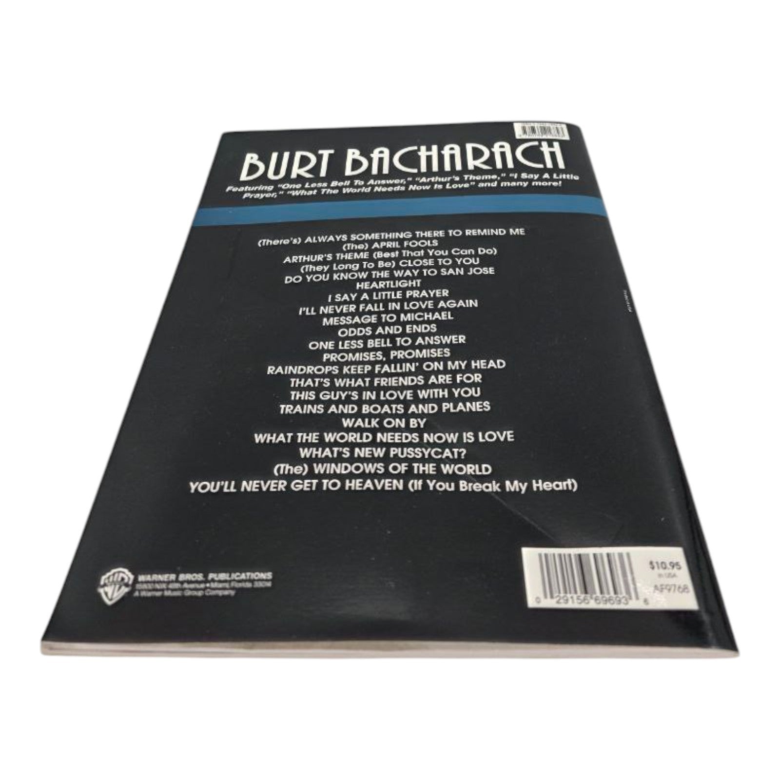 Burt Bacharach Easy Piano Songbook Arranged by John Brimhall 1997 Warner Bros