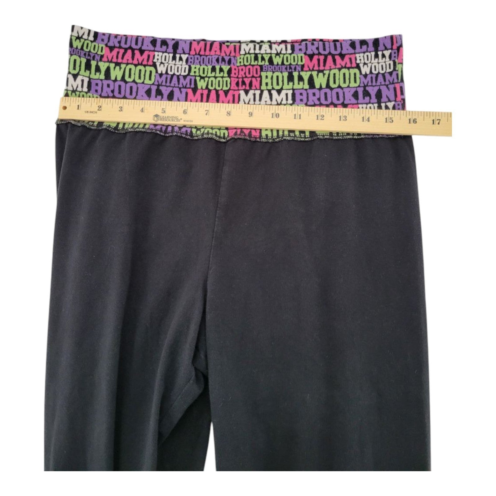 Joe Boxer Women's Yoga Pants XL Black Stretch Cotton Blend Activewear