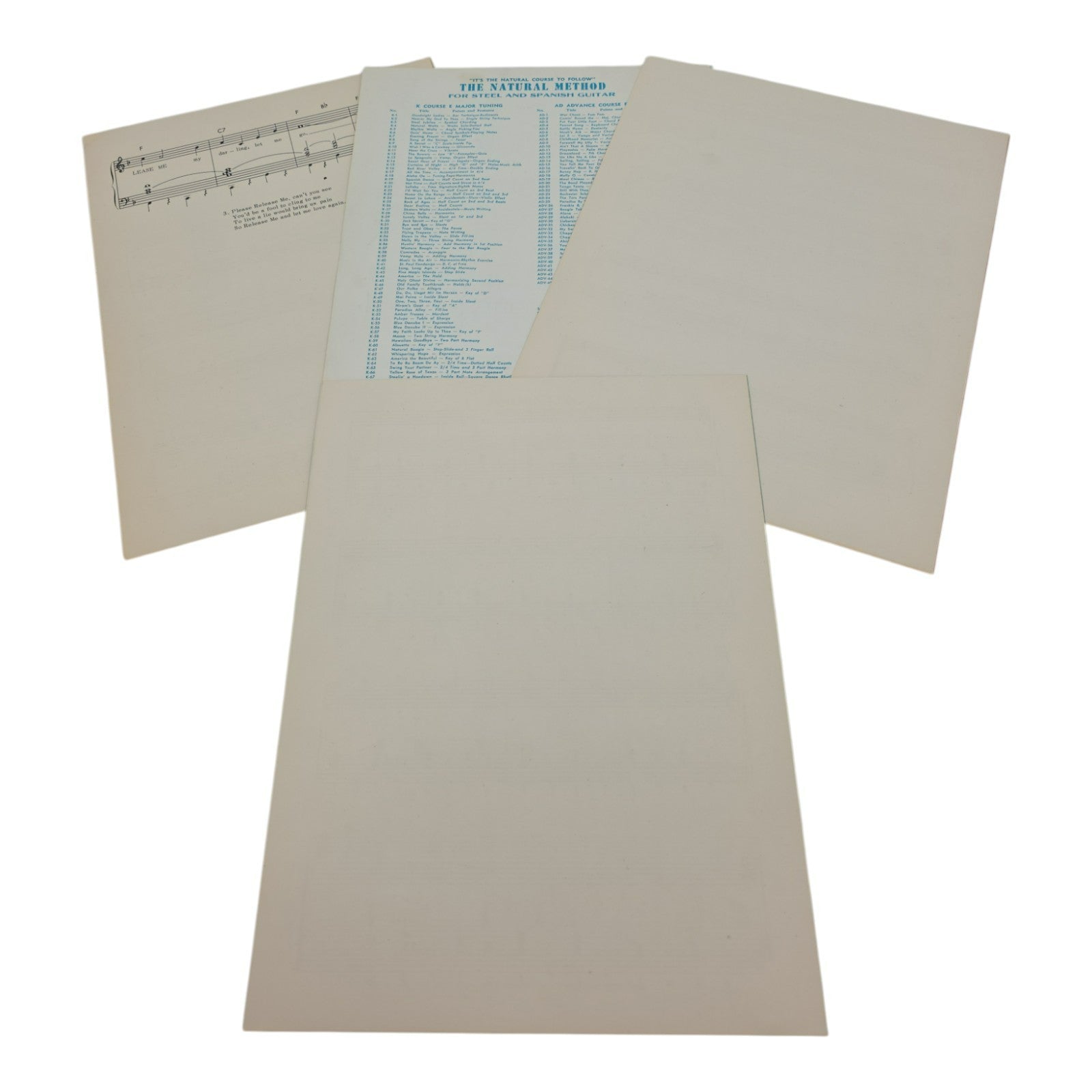 Baldwin Organ Learning Program and The Natural Method Music Sheets Bundle of 4