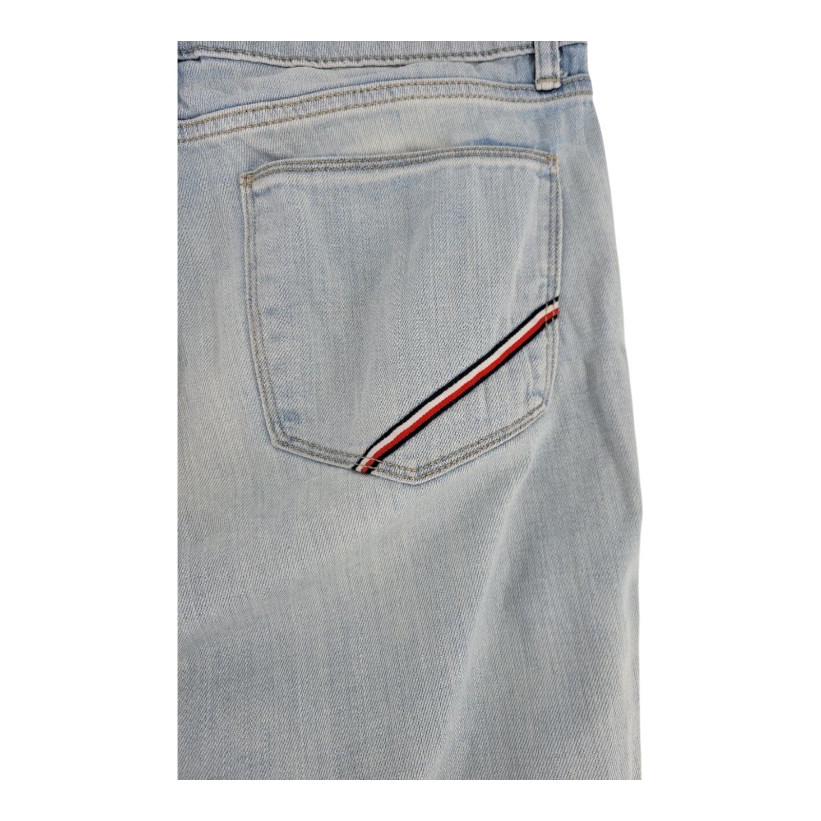 Tommy Hilfiger Tribeca Skinny Jeans Light Wash Side Stripe Womens Size 8