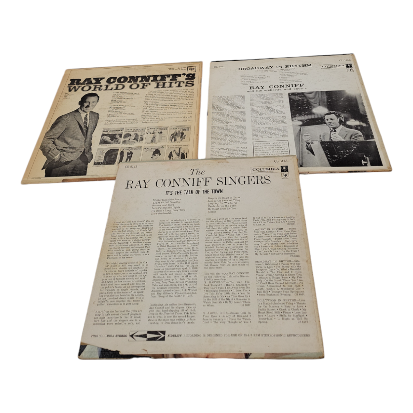Vintage Ray Conniff World of Hits Vinyl LP 3 Record Bundle