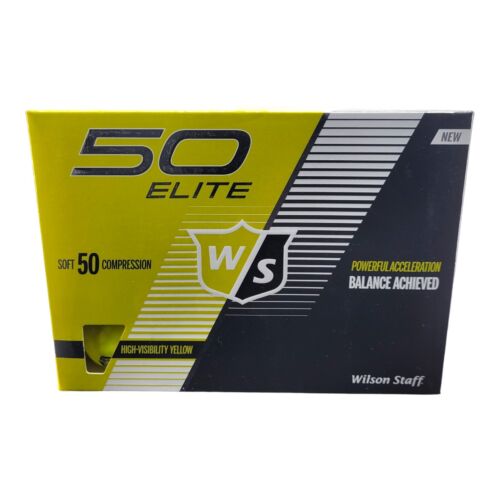 Wilson Staff 50 Elite High Visibility Yellow Golf Balls 12 Pack Power Balance