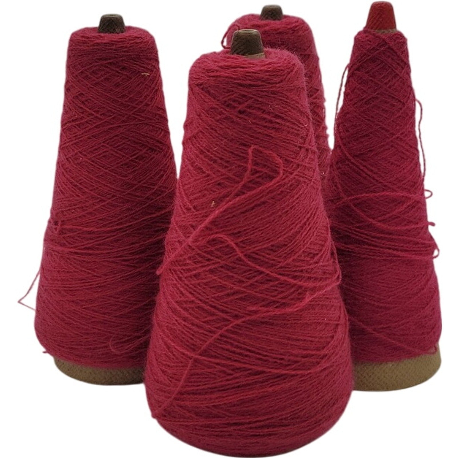 Vintage Templon 2/27 Raspberry 100% Creslan Acrylic Cone Yarn S-88953 Lot of 4