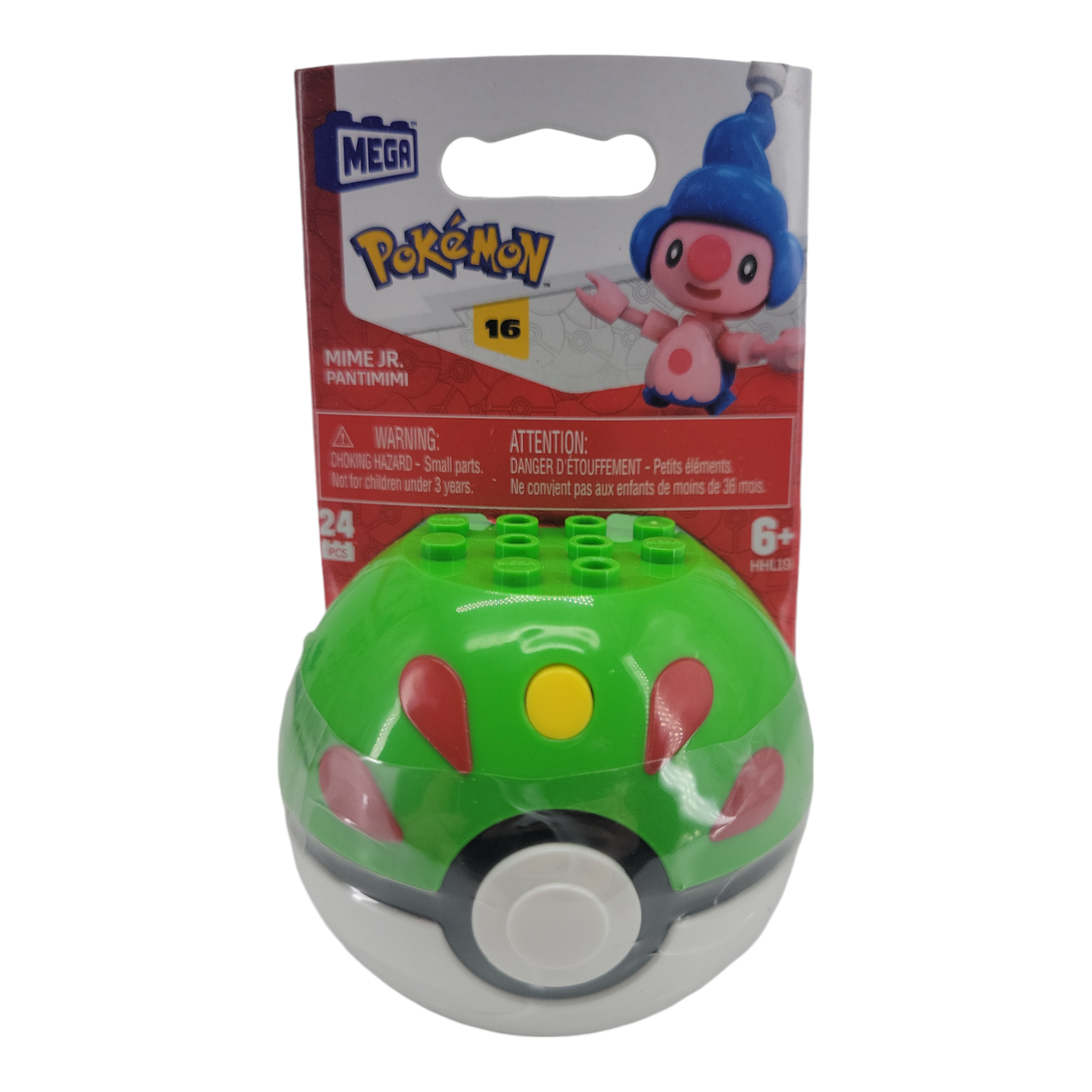 MEGA Pokemon Mime Jr. Building Set 24 Compatible Bricks And Pieces And Poke Ball