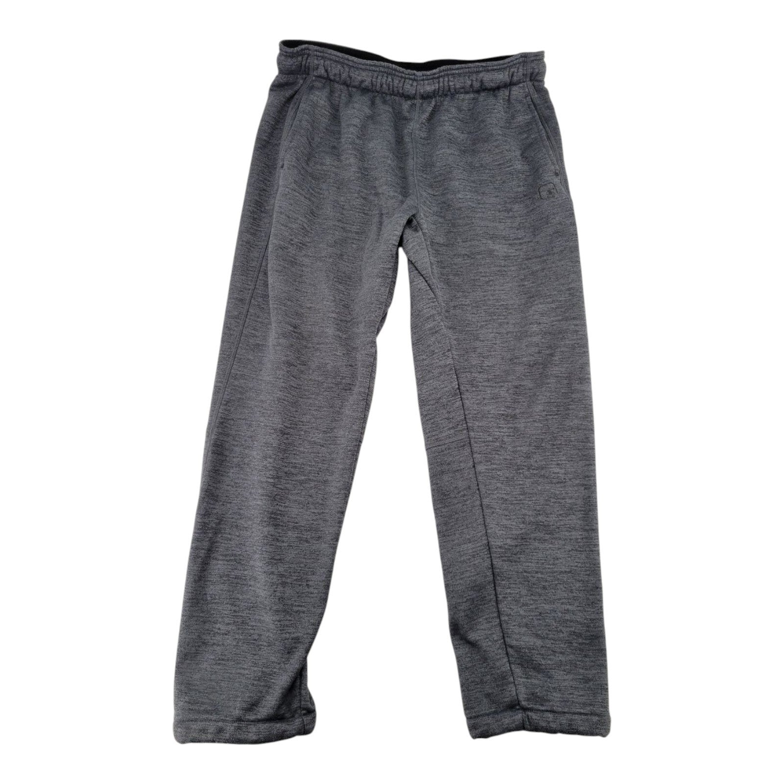 AND1 Men's Gray Fleece Jogger Sweatpants Size L Zipper Pockets Pull-On