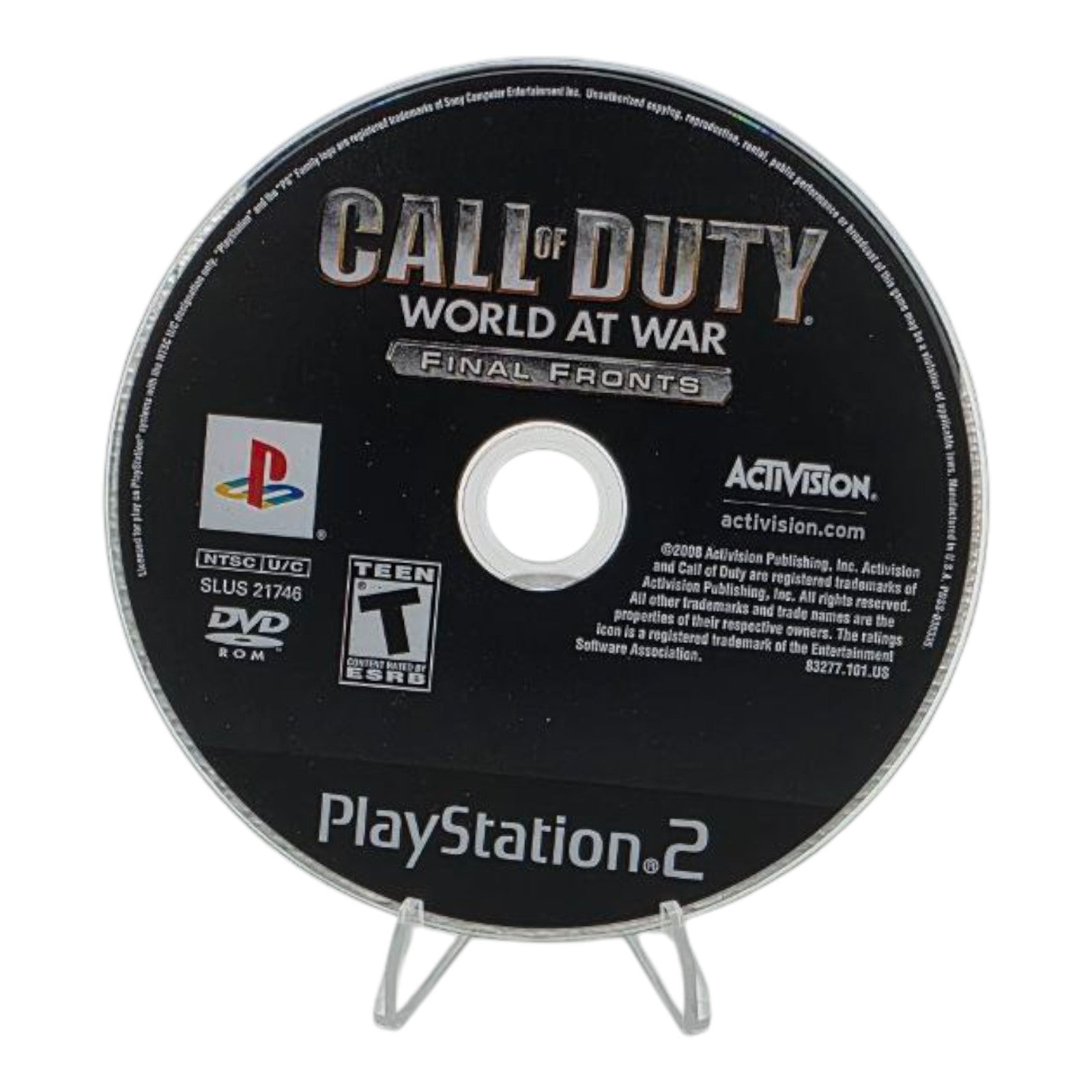 Call of Duty World at War Final Fronts Sony PlayStation 2 PS2 Complete Tested