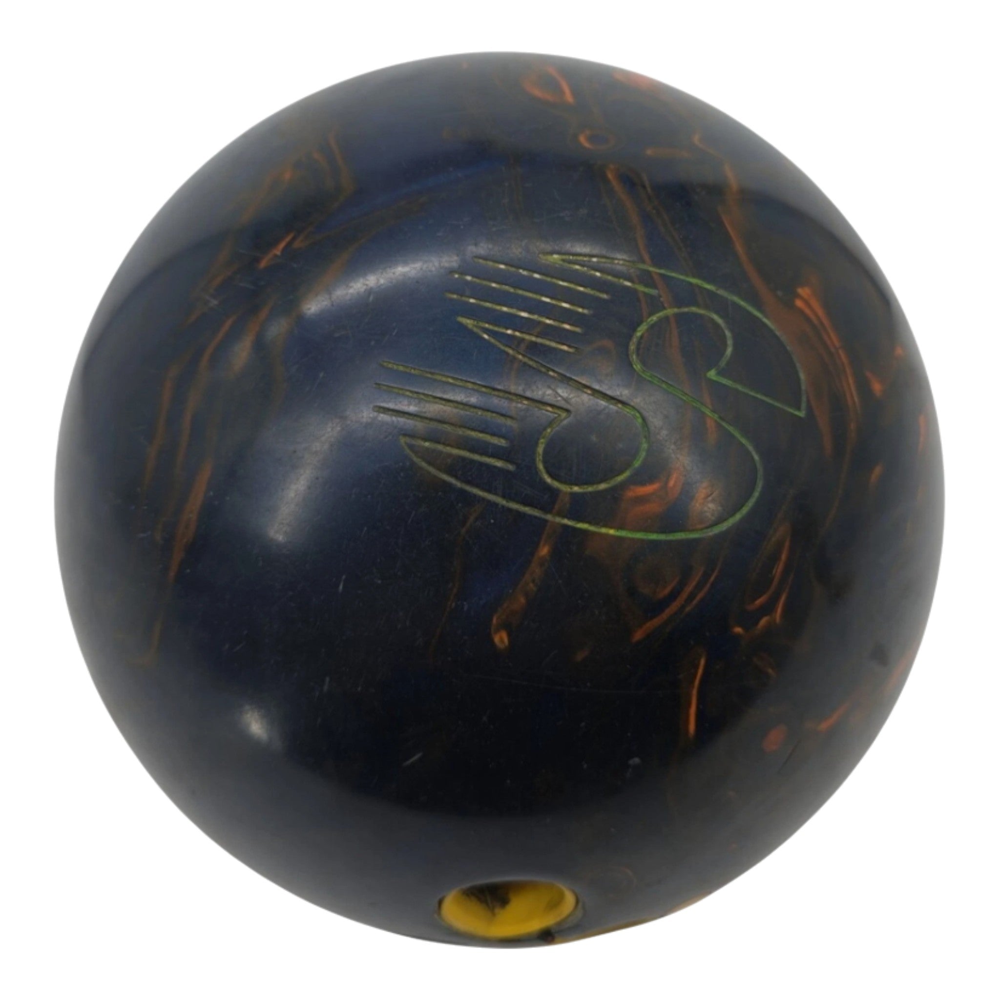 Storm Eraser PBT Power Ball Technology Bowling Ball Blue Orange Swirl Made in US