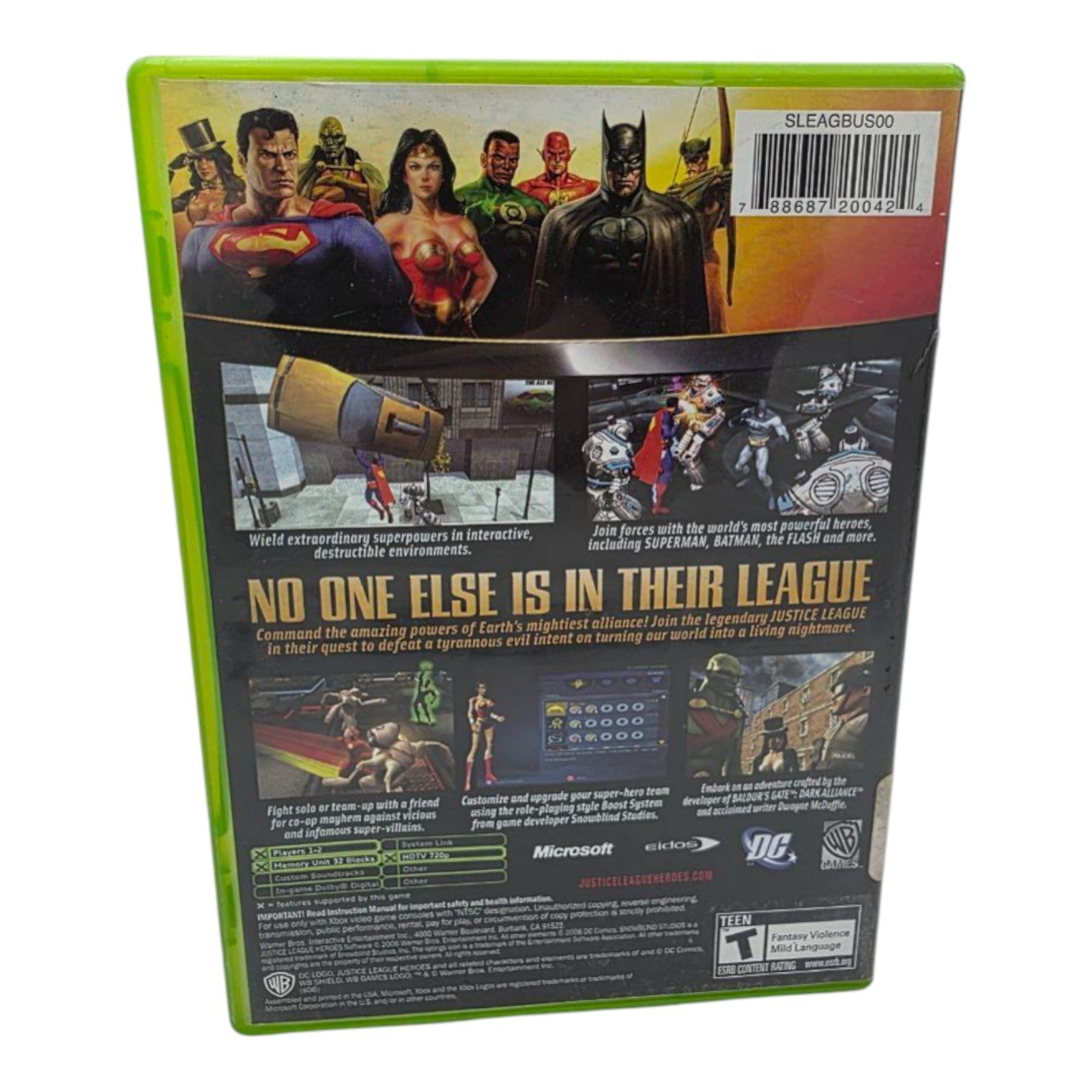 Microsoft Xbox Justice League Heroes Complete with Manual Tested 2006