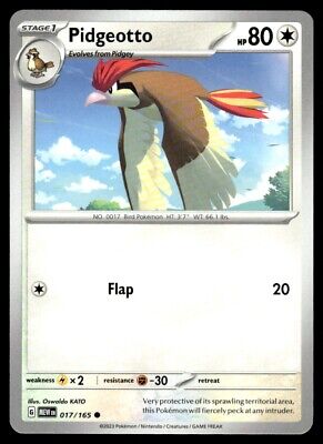 Pokemon 2023 Scarlet & Violet 151 Pidgeotto Common #17 Near Mint Card