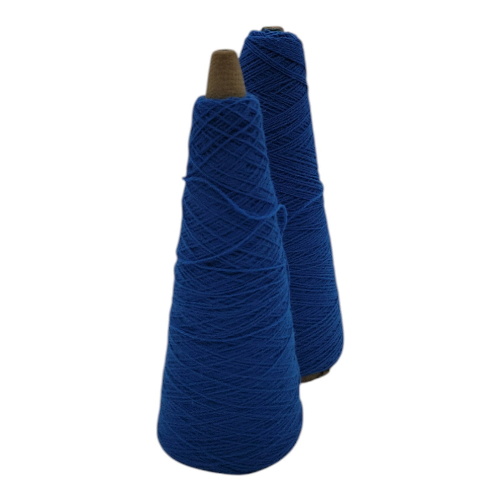 Vintage 1980s National Spinning Co Acrylic Yarn Cone 2/24 Blue Lot of 3