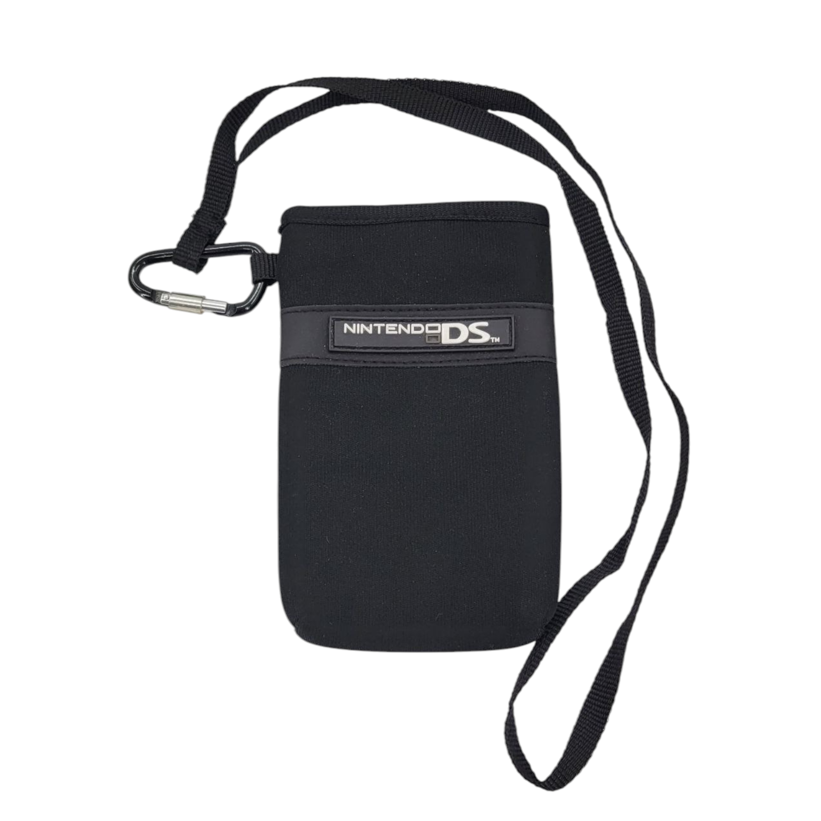 Nintendo DS Carrying Case Pouch Black with Lanyard and Carabiner Clip