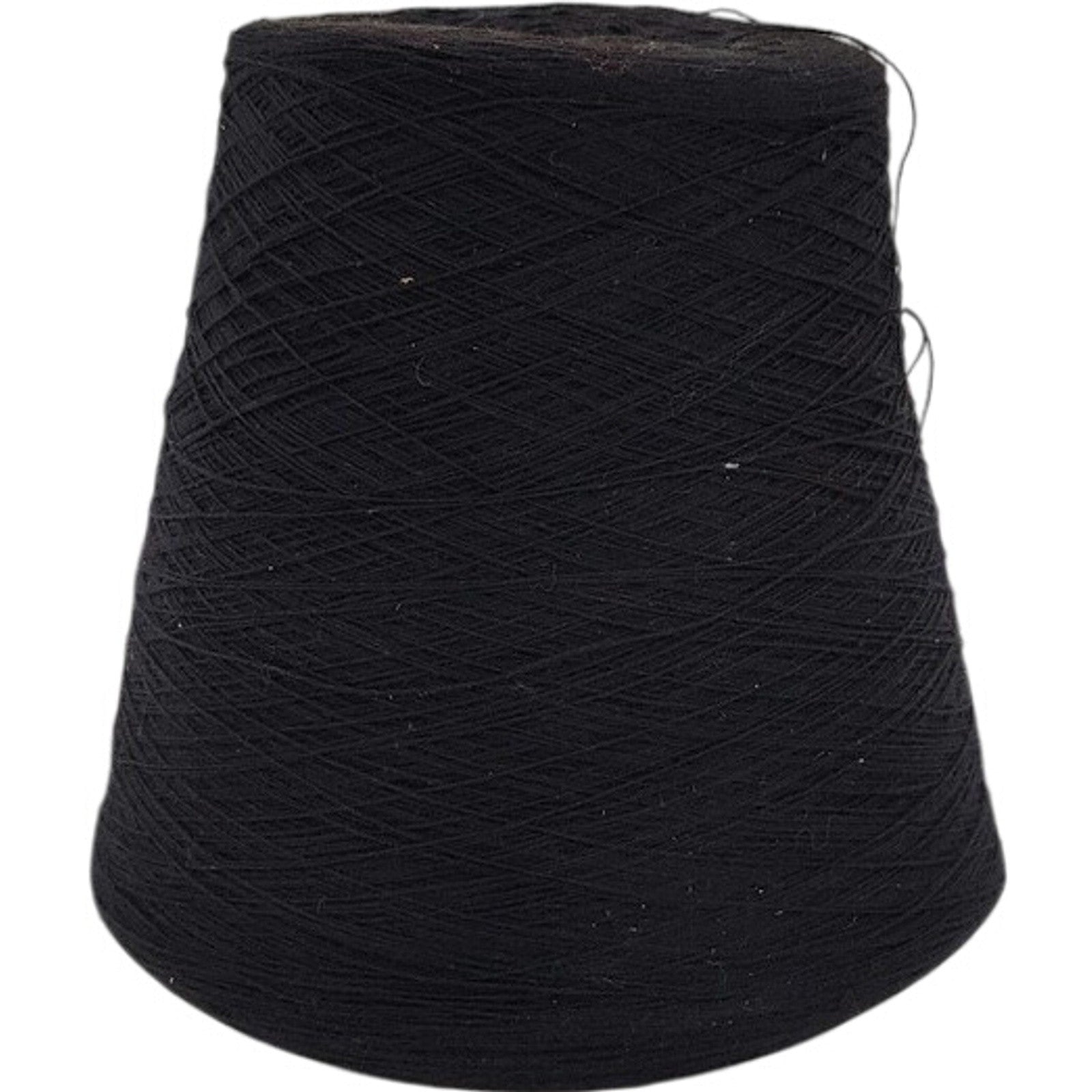 Vintage Spectrum Dyed Yarns Black Cotton Cone 16/2 Karded Cot Weaving Yarn