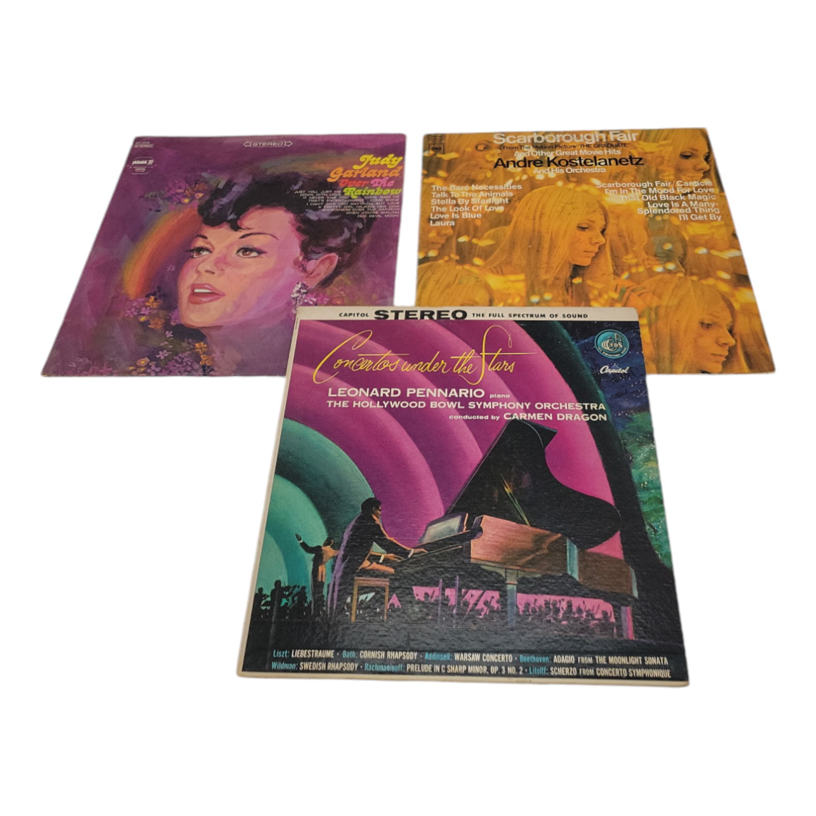Vintage Show Tunes Andre Kostelanetz Judy Garland Vinyl LP 3 Record Bundle