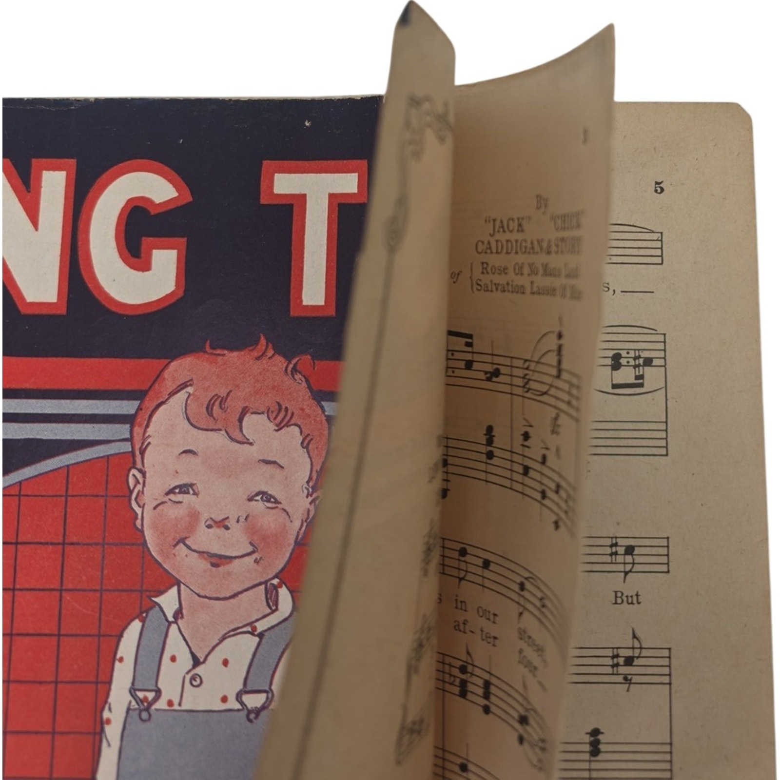 1920 Vintage Sheet Music Ding Toes Caddigan and Story Sung by Francis White