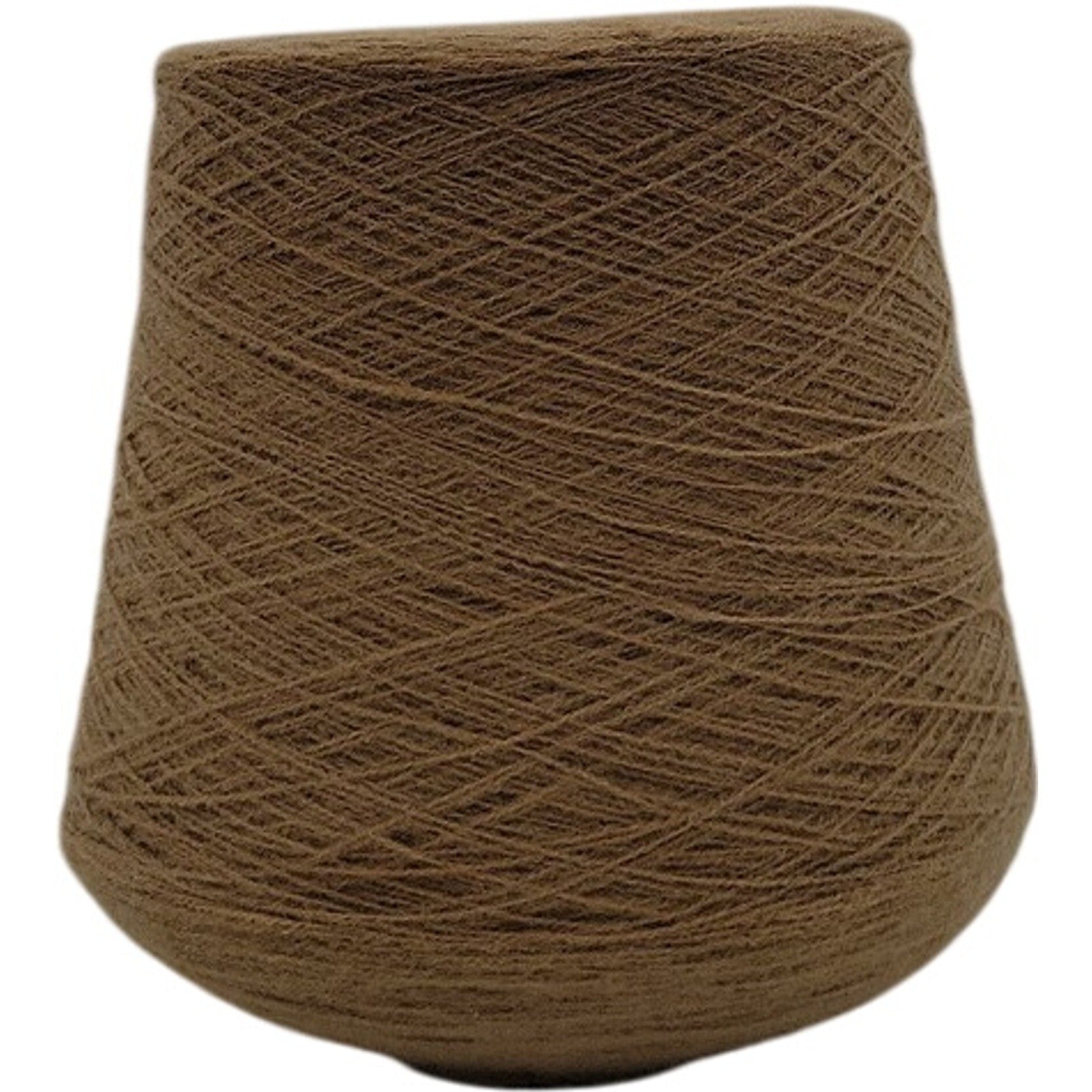 Vintage Templon 2/24 Dark Camel Heather Wool Blend 70/30 O/W Knitting Cone Yarn