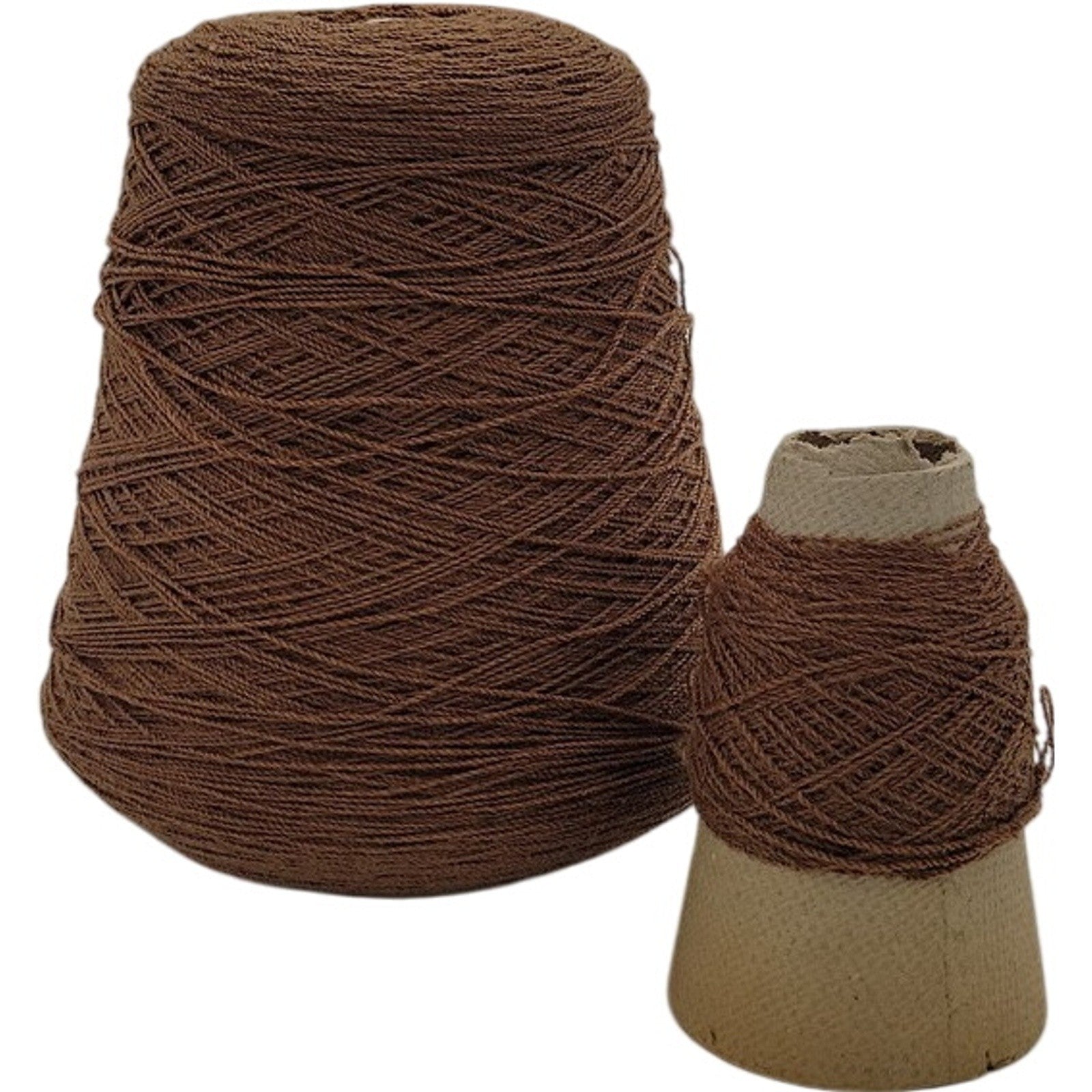 Vintage Templon & Sunray Yarns 2/24 Brown Acrylic Blend Cone Yarn Lot of 2