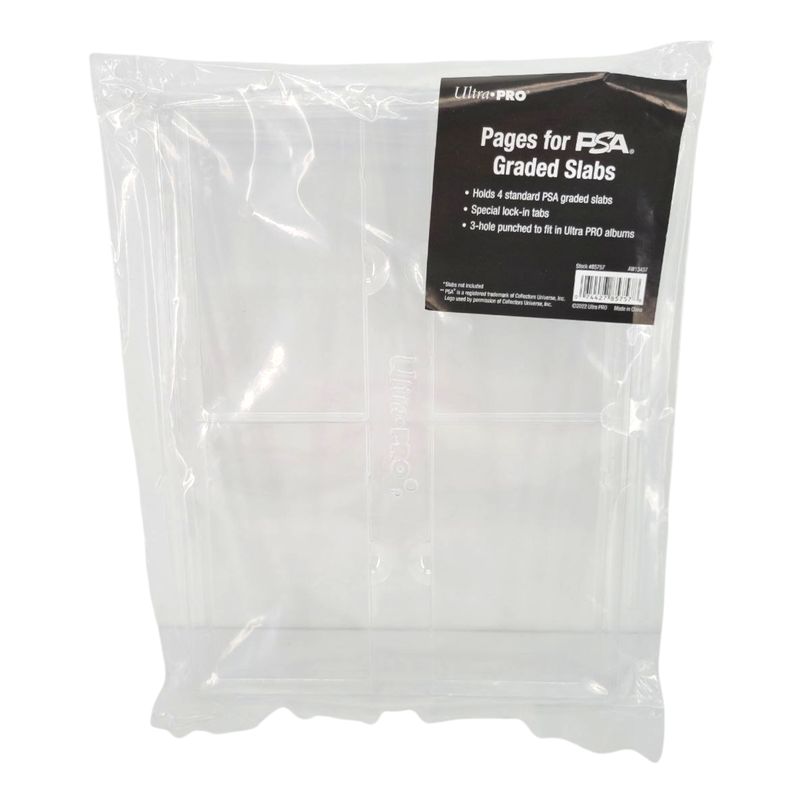 Ultra PRO Clear 4-Pocket Page for PSA Graded Slabs