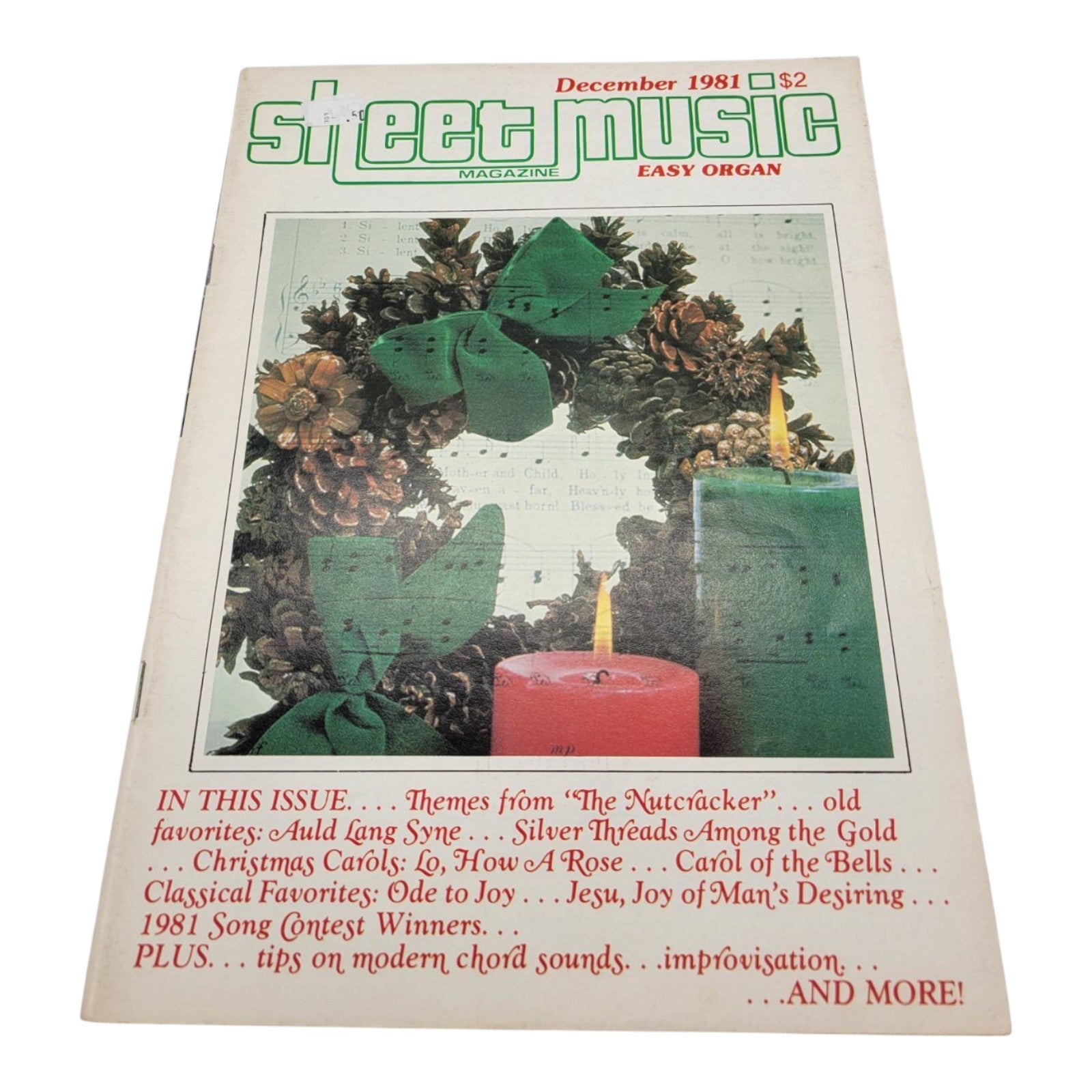 Vintage Sheet Music Magazine December 1981 Issue Easy Organ with Lowrey