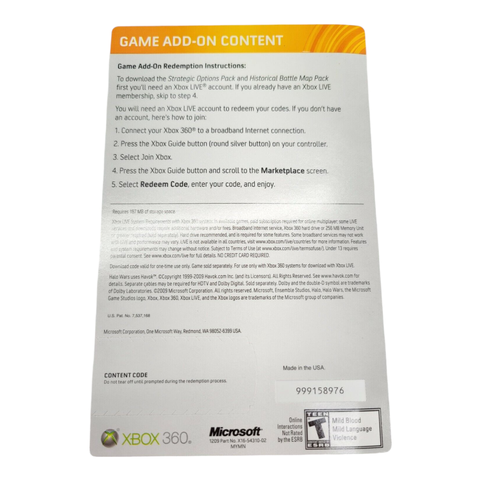 Xbox 360 Halo Wars Greatness Is Earned Platinum Hits Video Game DVD Pack Of 2