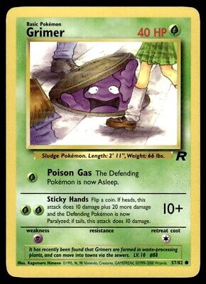 Pokemon TCG Team Rocket Grimer 2000 Basic Common #57 Lightly Played Card