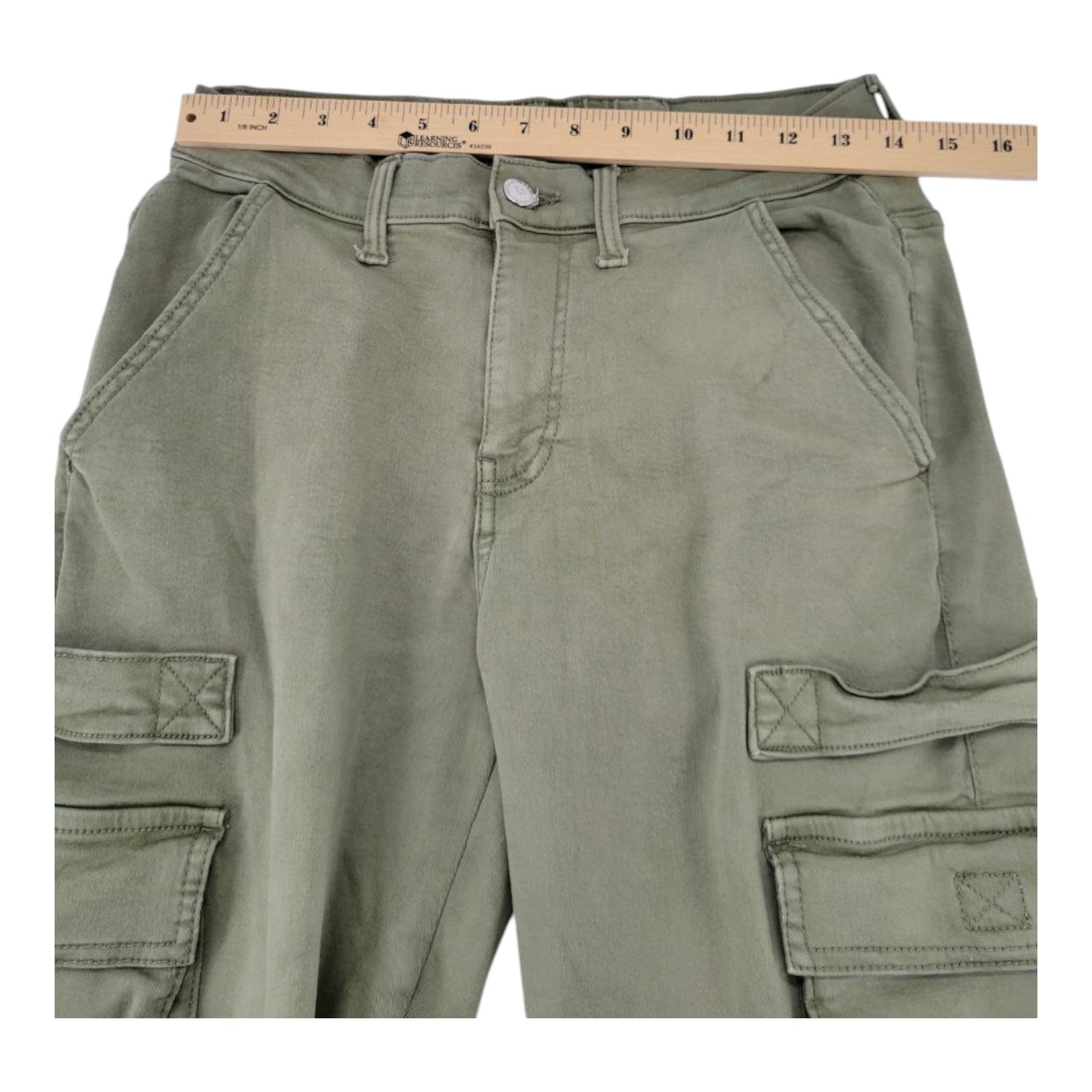 LoveGen Women's Utility Cargo Pants Size 7/29 Multi-Pocket Drawstring Hem