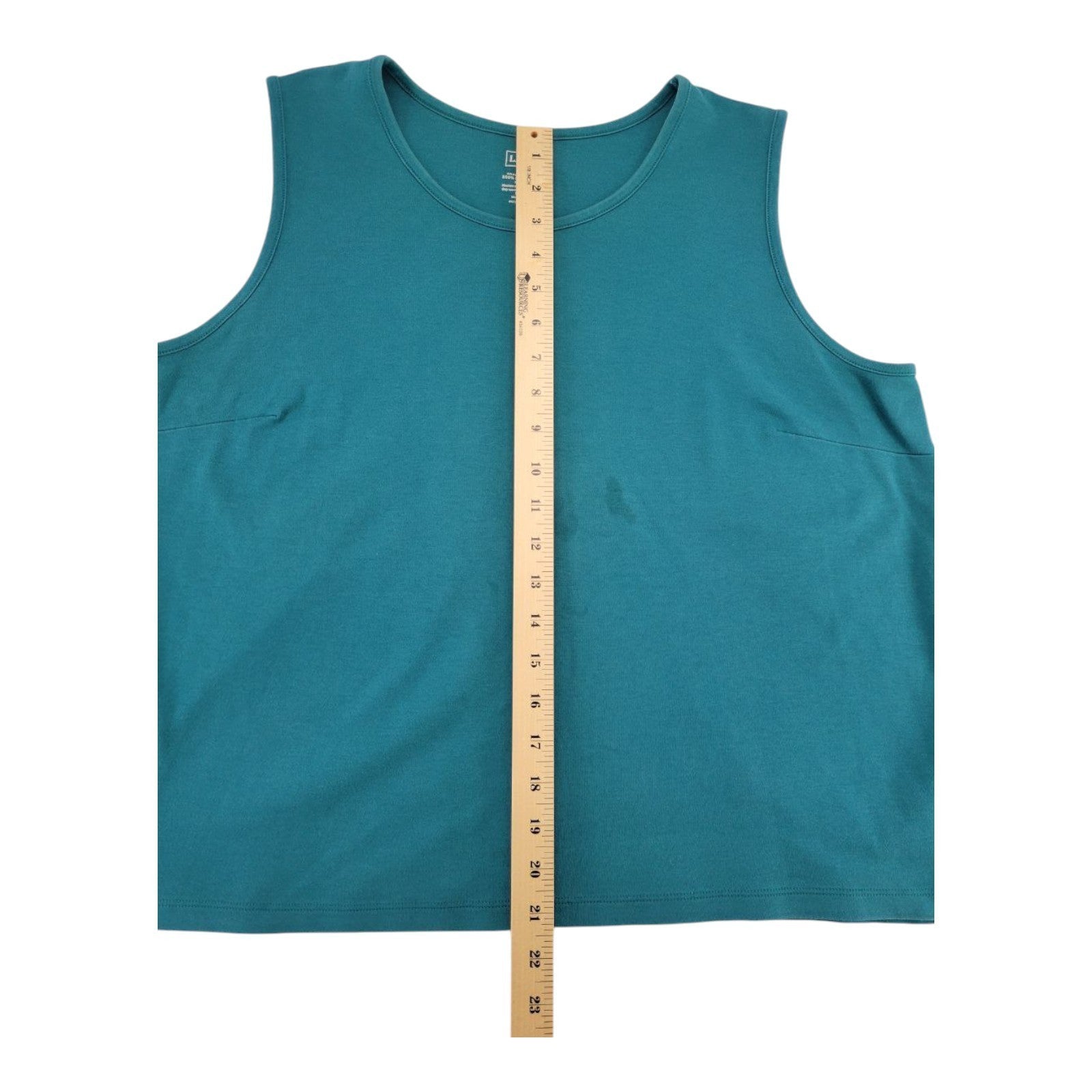 L.L. Bean Women's Teal Sleeveless Tank Top 1X Supima Cotton