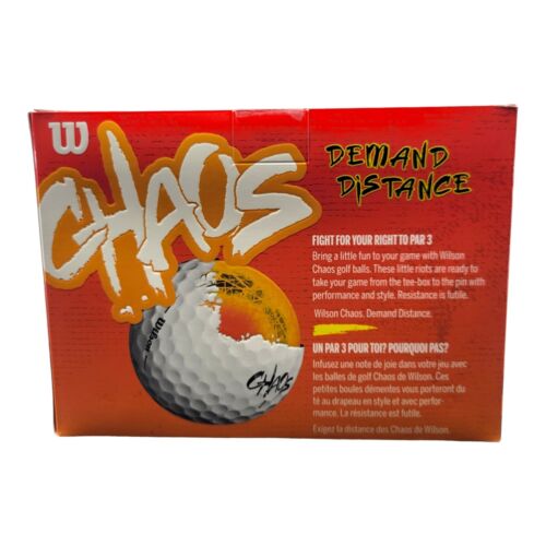 Wilson Chaos Demand Distance Golf Balls 24 Pack Multi Color High Performance