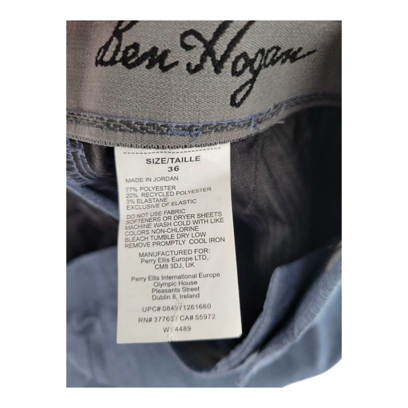 Ben Hogan Men's Blue Golf Shorts Size 36 Flat Front Stretch Polyester Blend