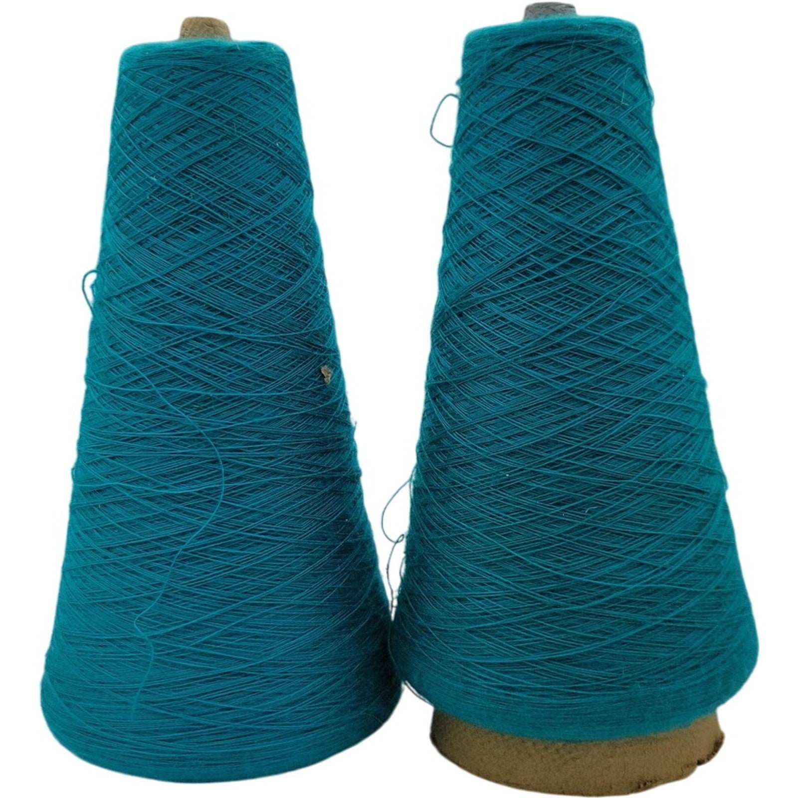 Vintage Pisgah Yarn 1/28 Jade Green Weaving Cone 0409 Lot of 2