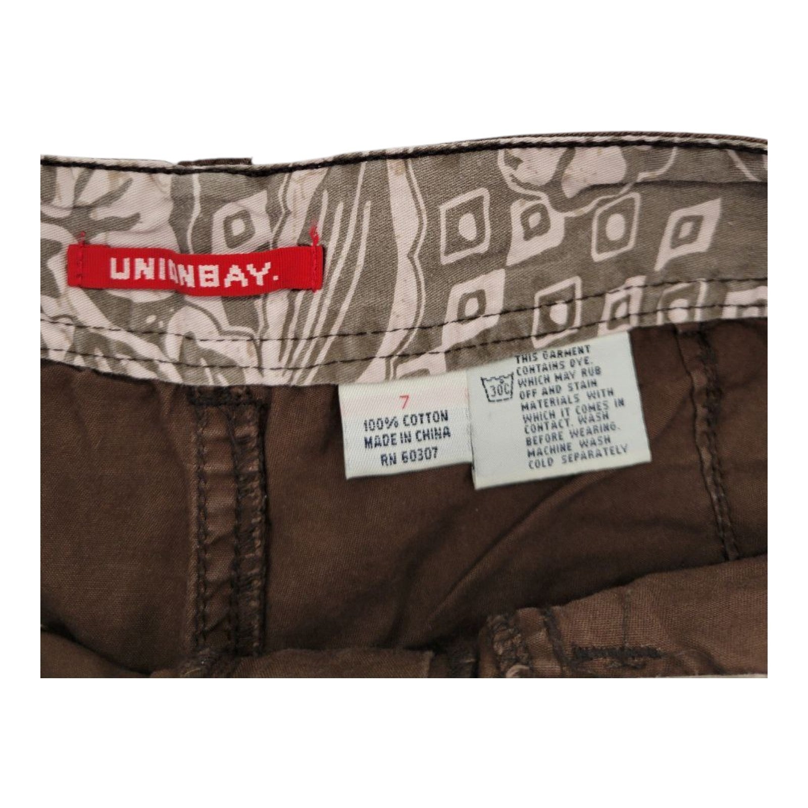 Unionbay Juniors Cargo Shorts Size 7 TPL Brownie Belted Cotton Casual