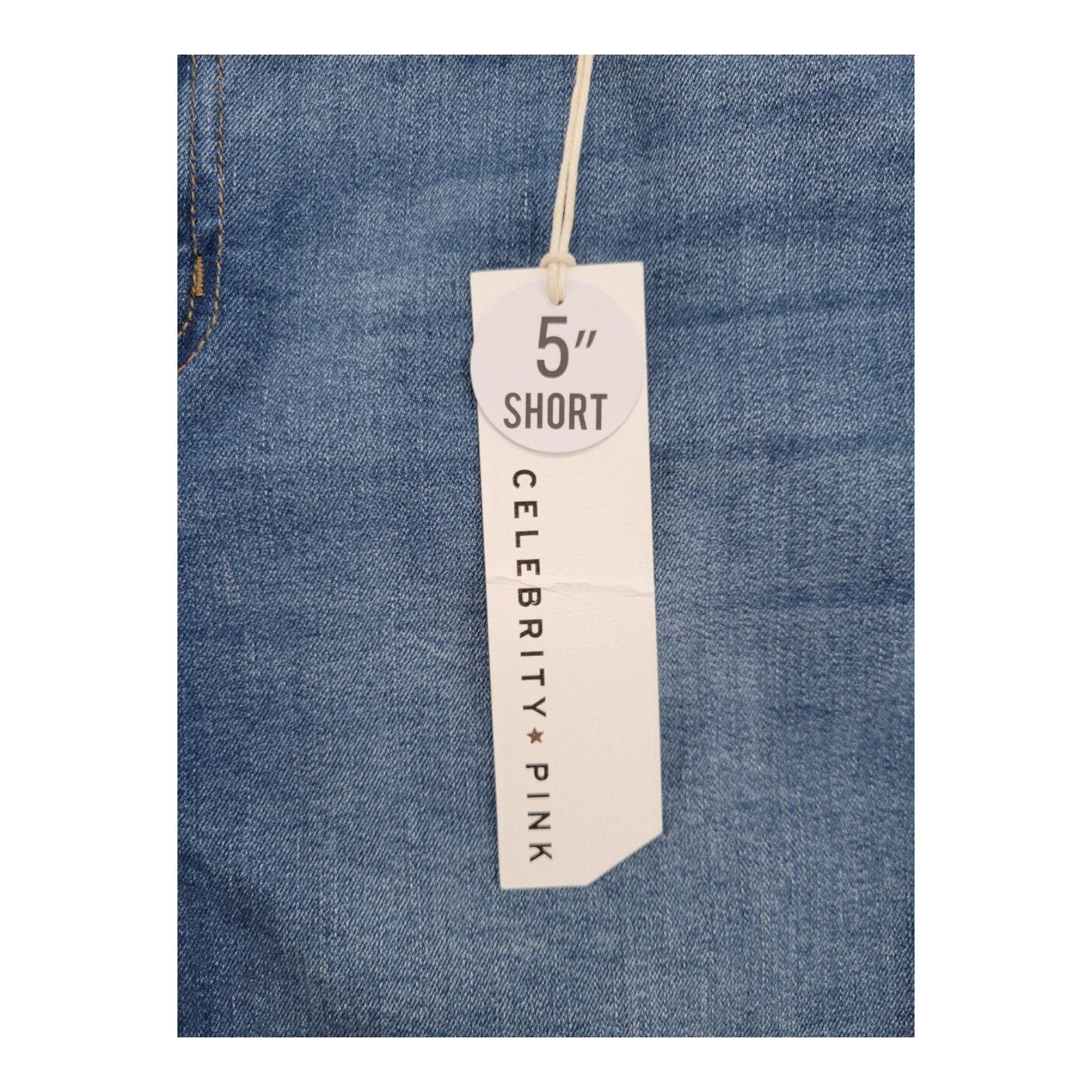 Celebrity Pink Women's Jean Shorts 22 Blue 5" Inseam Frayed Hem Denim