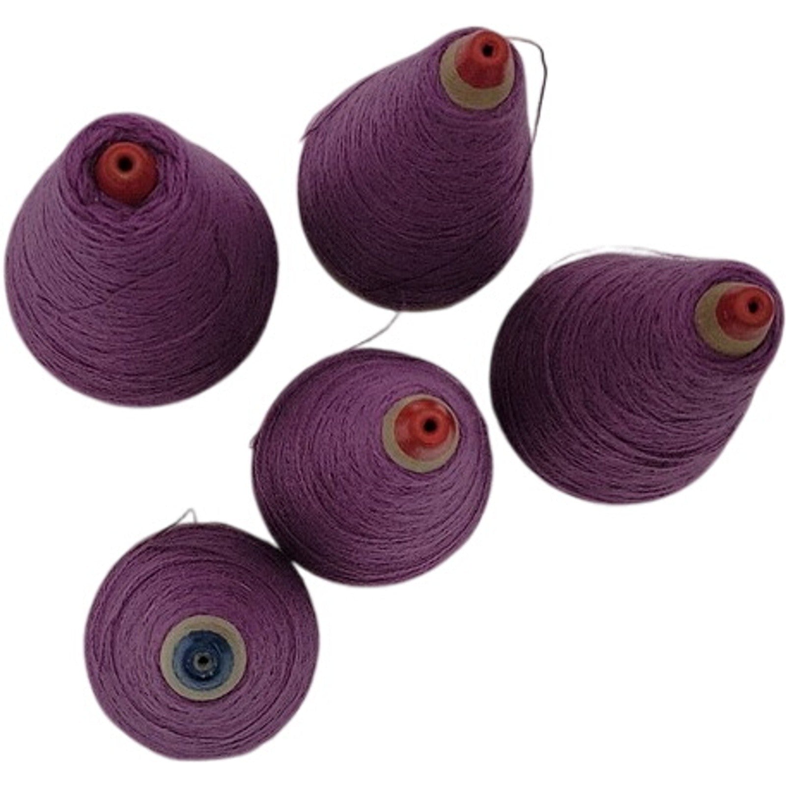 Vintage Phoenix Dye Works Vonnel Mitsub Grape 2/24 Yarn Cones 566911 Lot of 5
