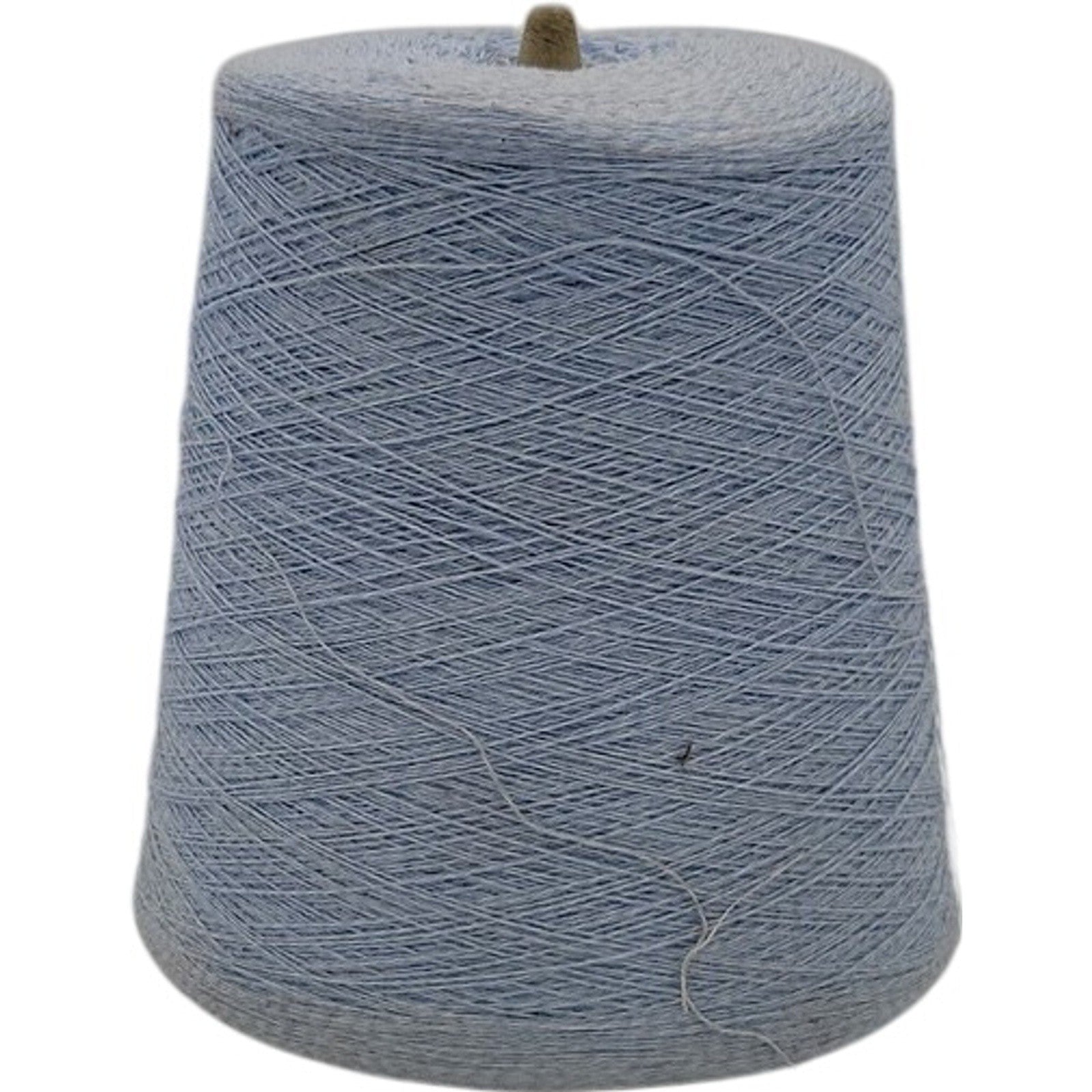 Vintage Shuford Mills Chambray Blue Cotton Acrylic Blend Yarn Cone 16/2 Lot 1057