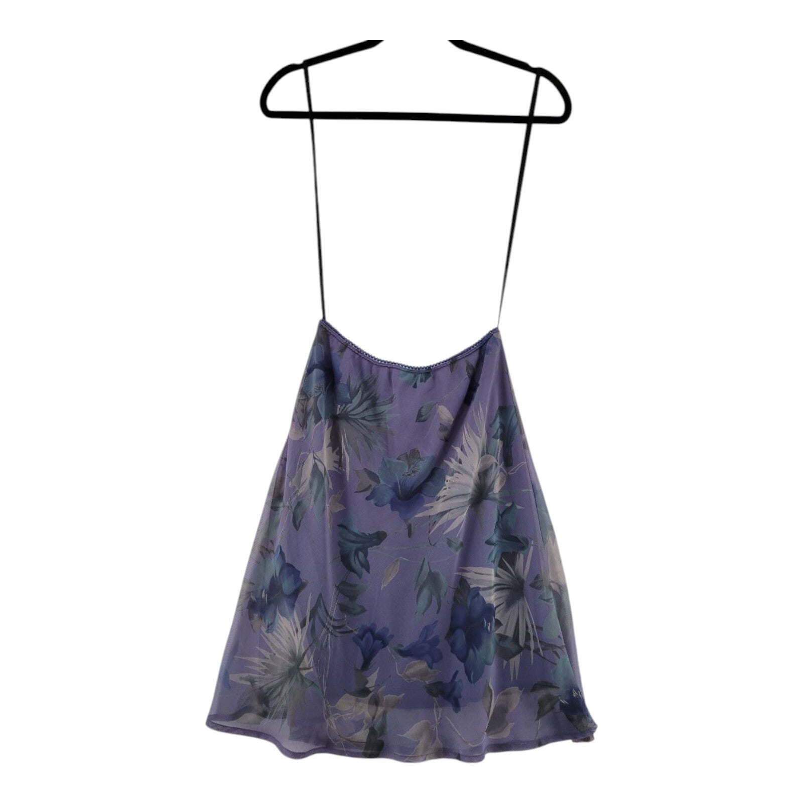 Floral Purple Sheer Camisole Tank Top Womens Size Small
